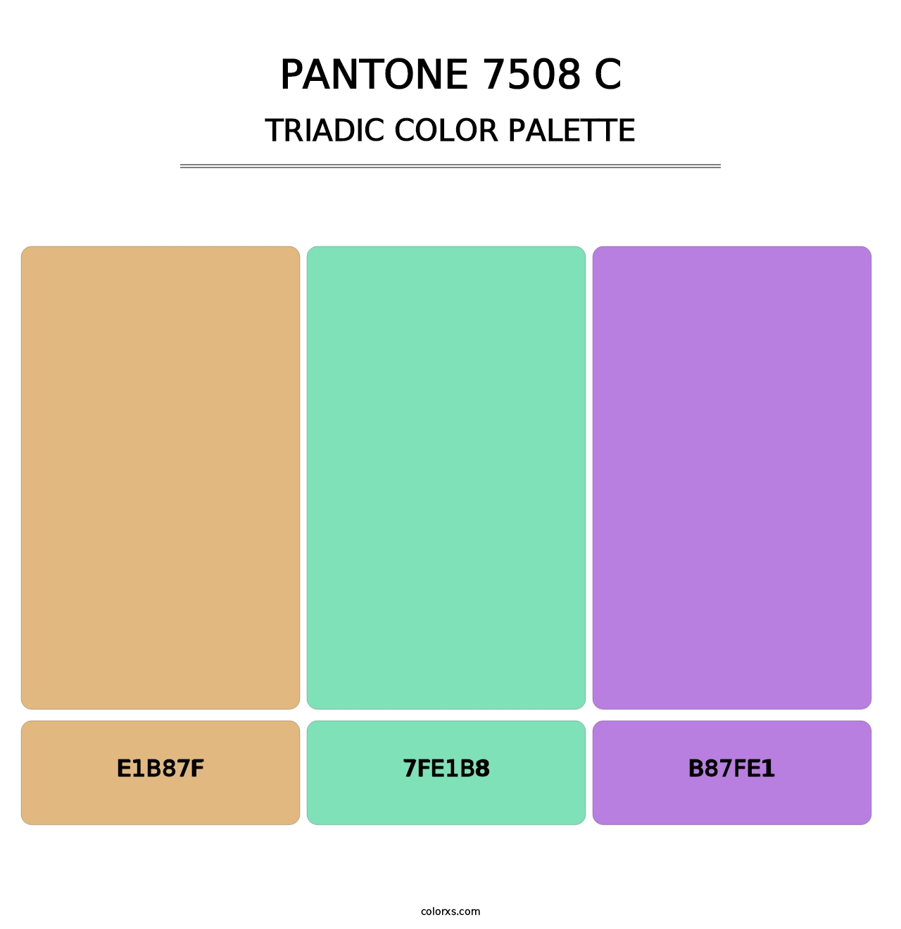 PANTONE 7508 C - Triadic Color Palette