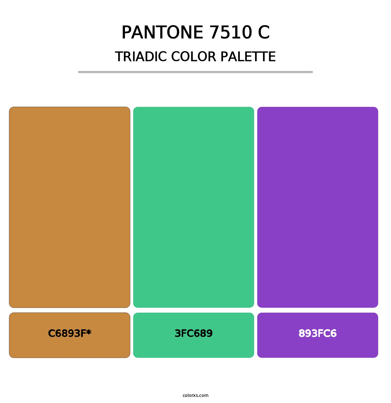PANTONE 7510 C - Triadic Color Palette