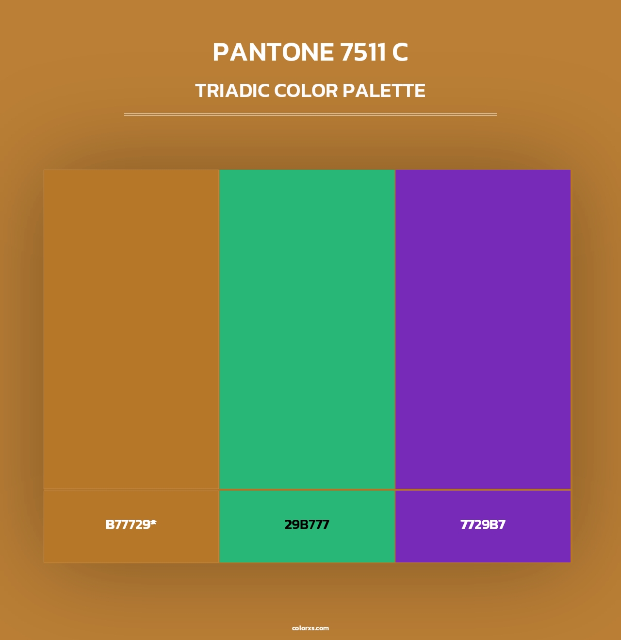 PANTONE 7511 C - Triadic Color Palette