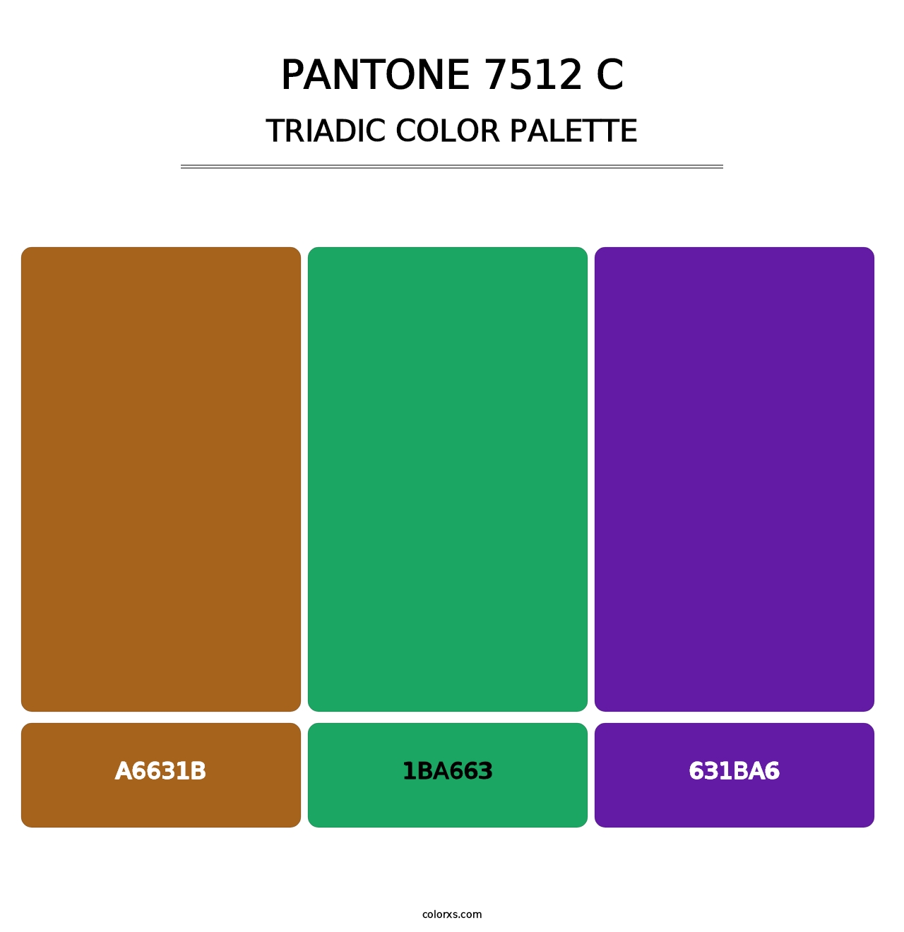 PANTONE 7512 C - Triadic Color Palette