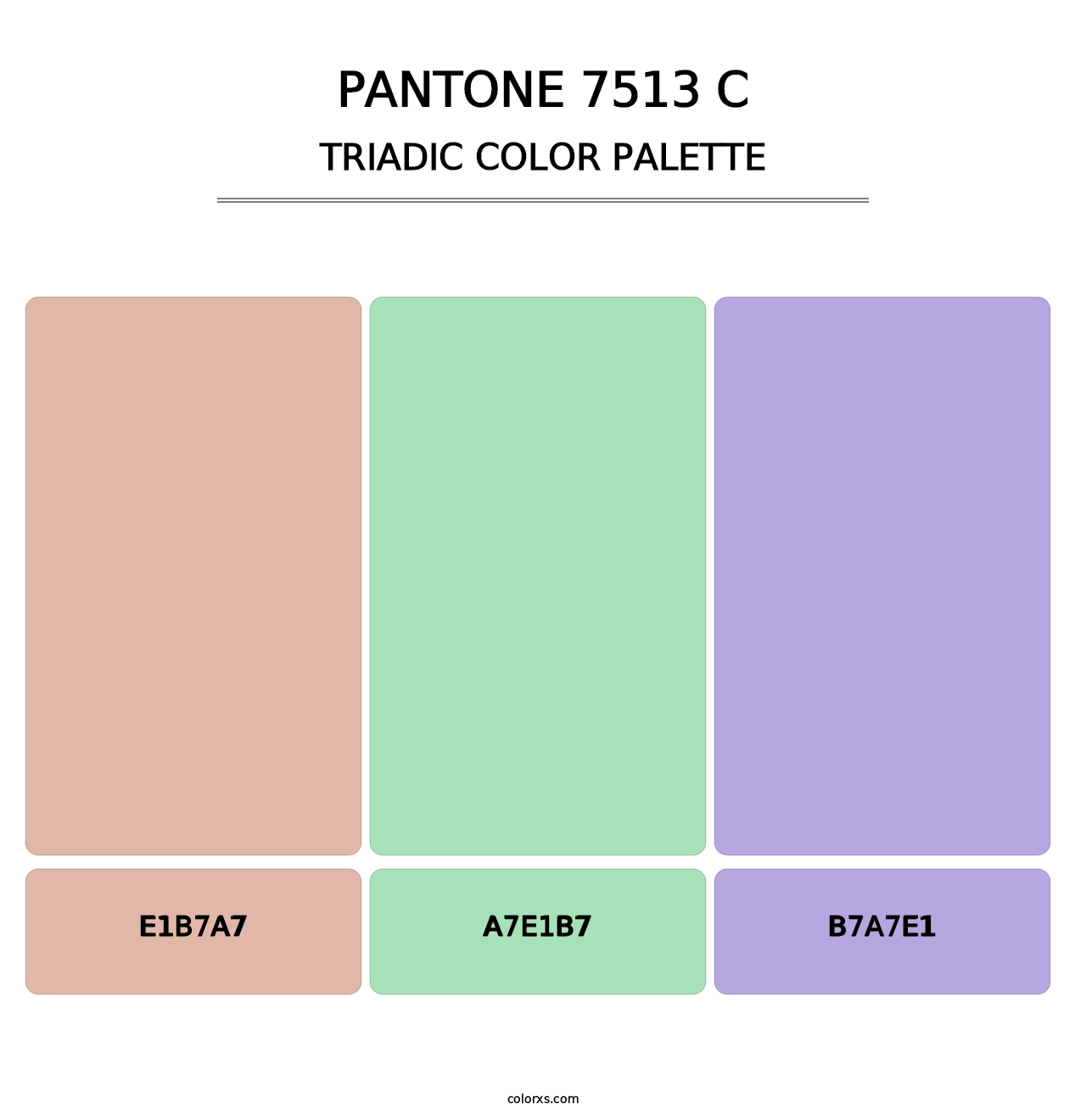 PANTONE 7513 C - Triadic Color Palette