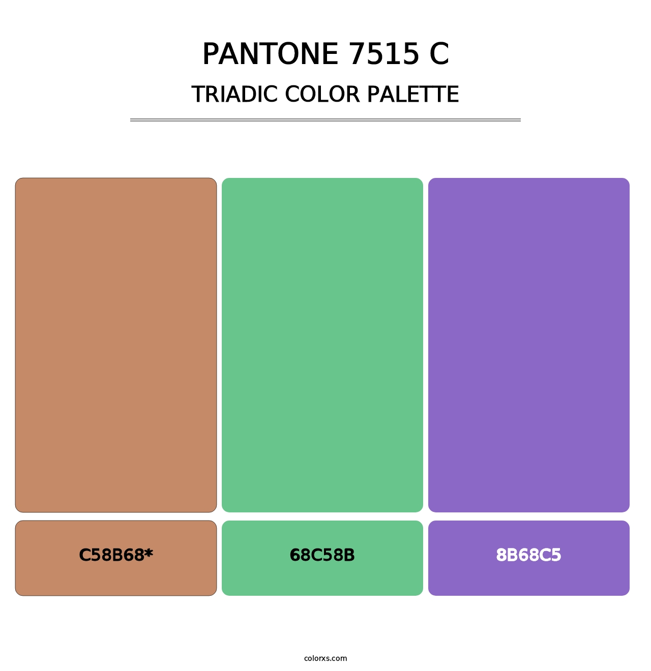 PANTONE 7515 C - Triadic Color Palette