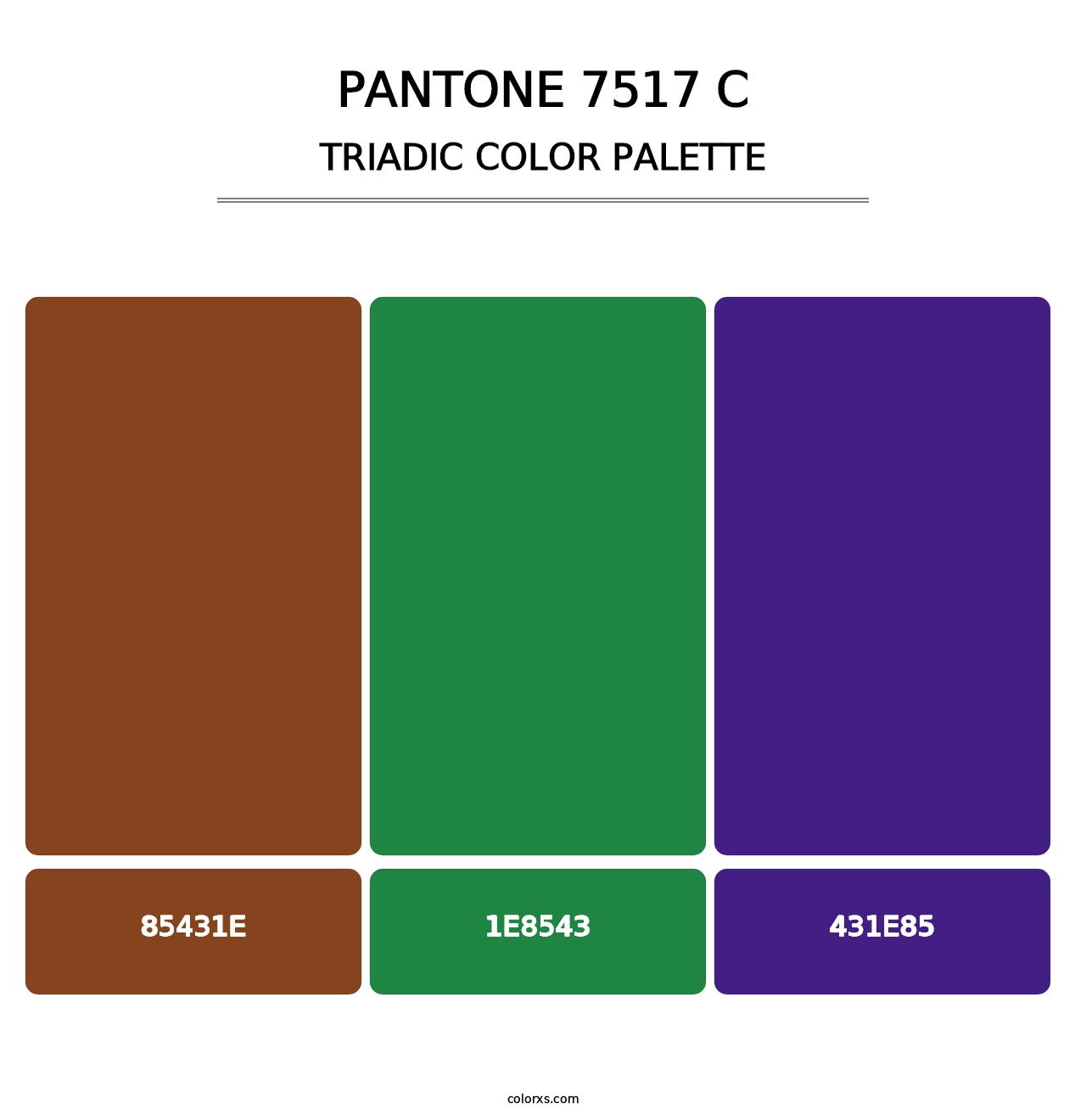 PANTONE 7517 C - Triadic Color Palette