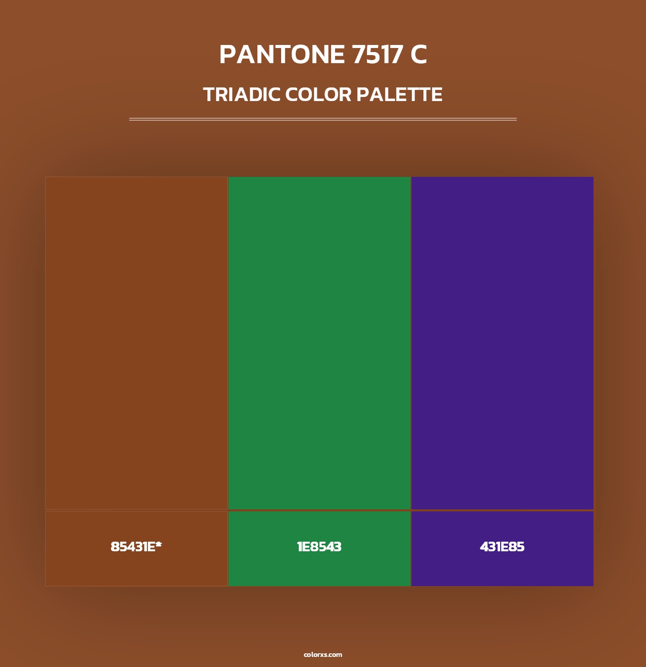 PANTONE 7517 C - Triadic Color Palette
