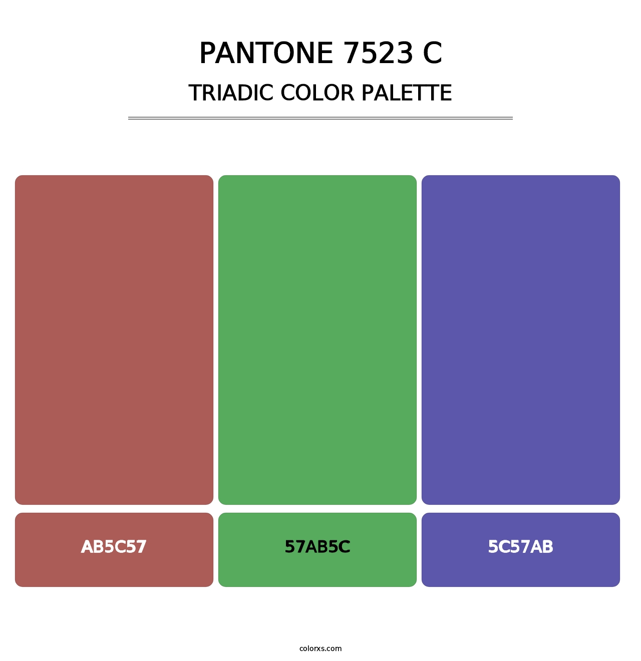 PANTONE 7523 C - Triadic Color Palette