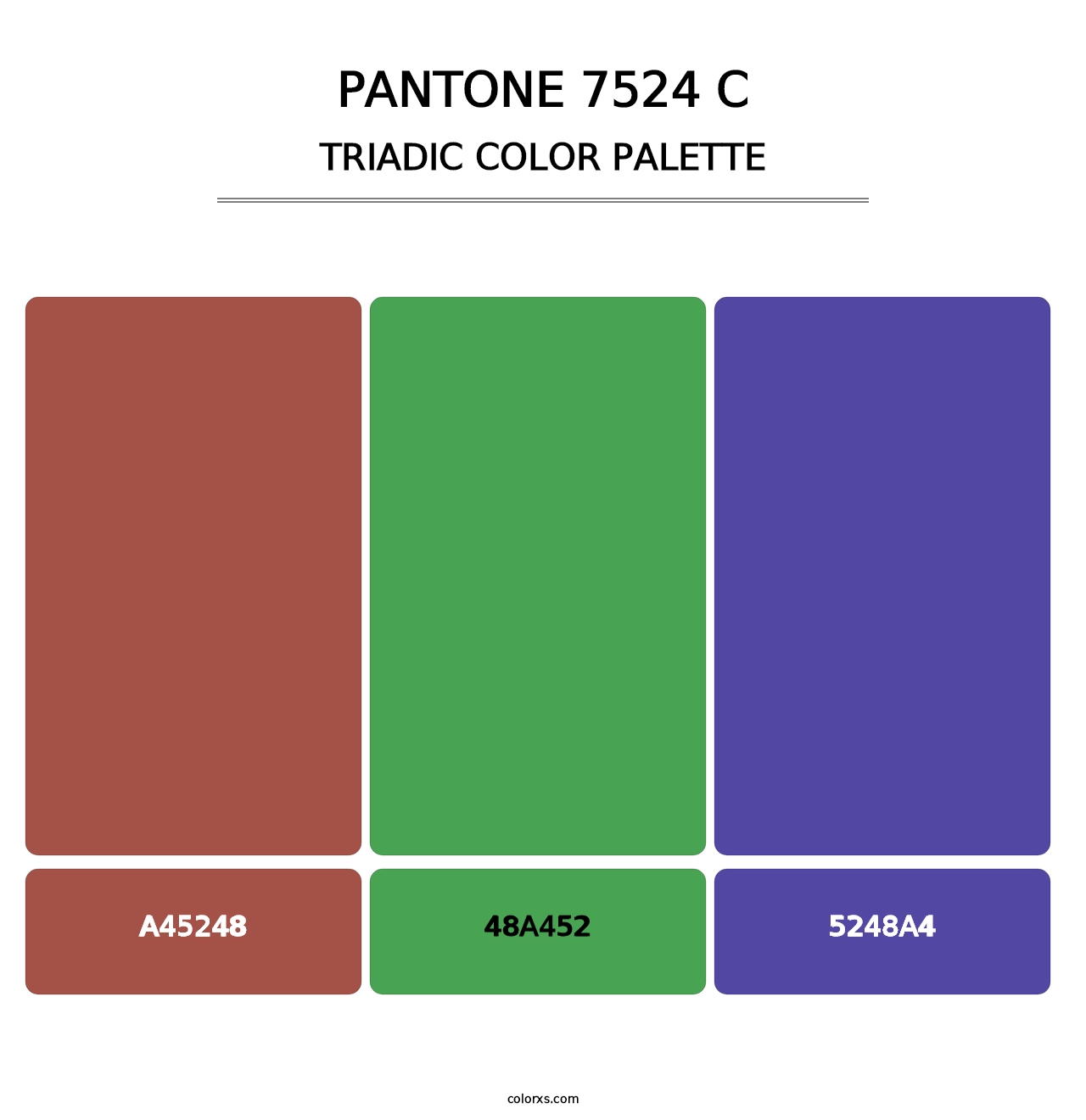 PANTONE 7524 C - Triadic Color Palette