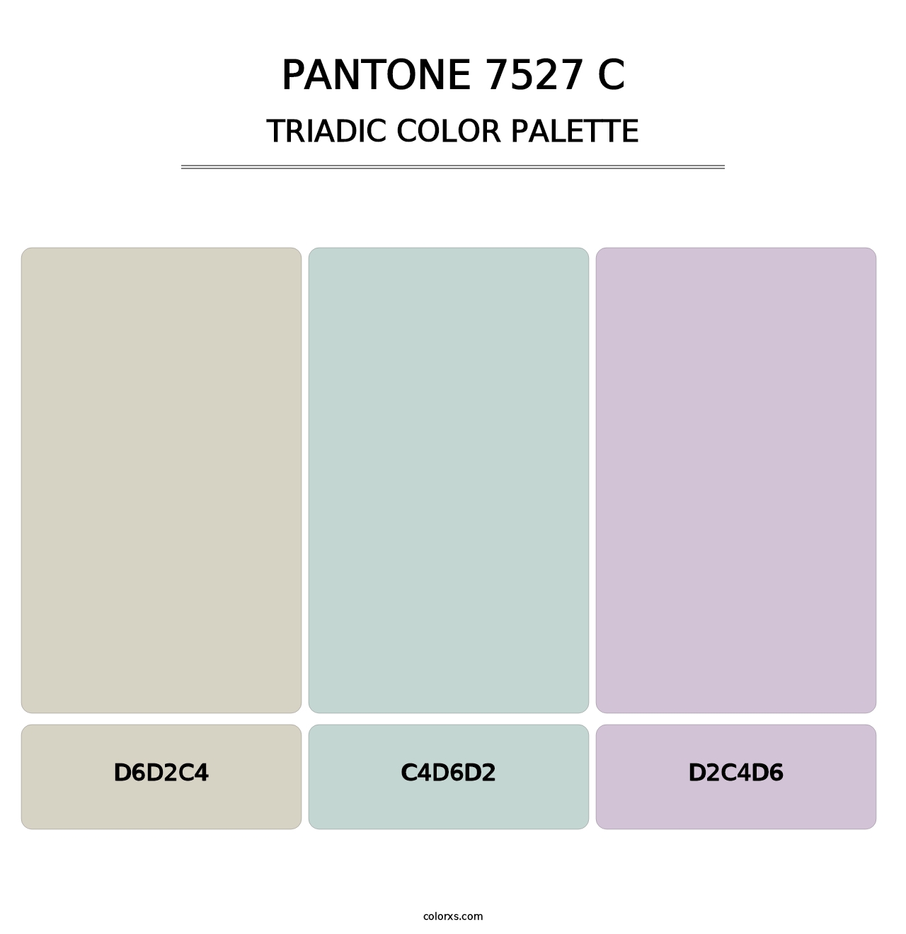 PANTONE 7527 C - Triadic Color Palette