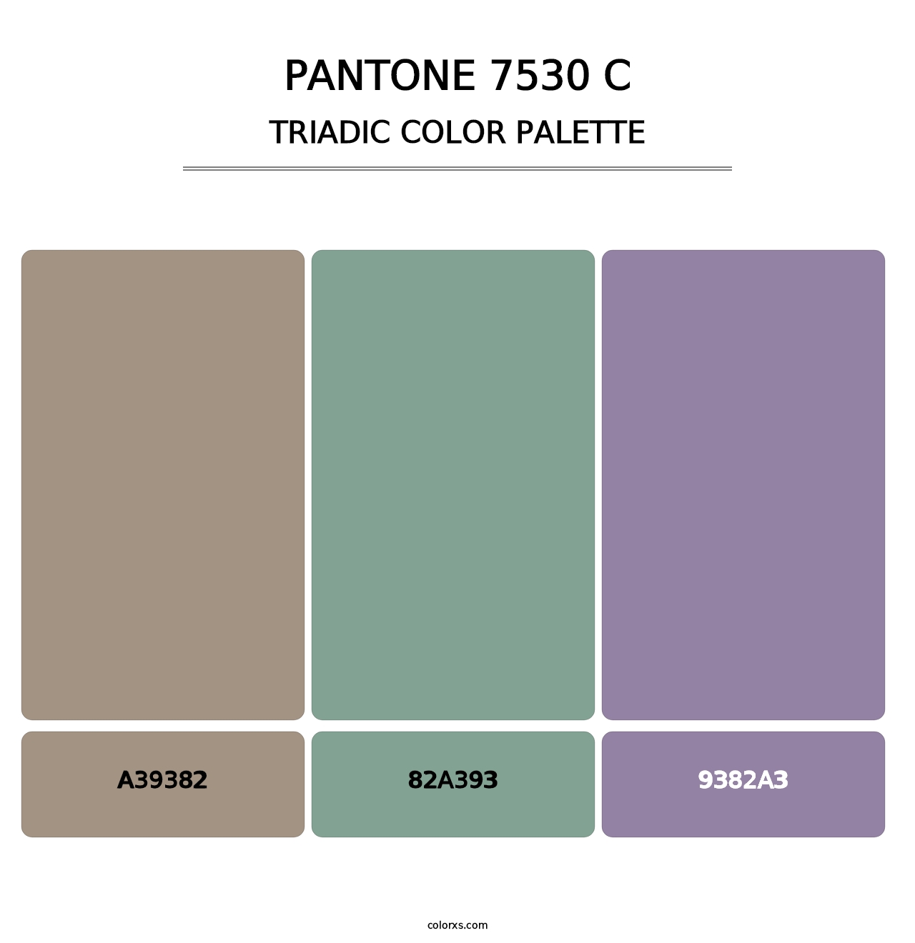 PANTONE 7530 C - Triadic Color Palette