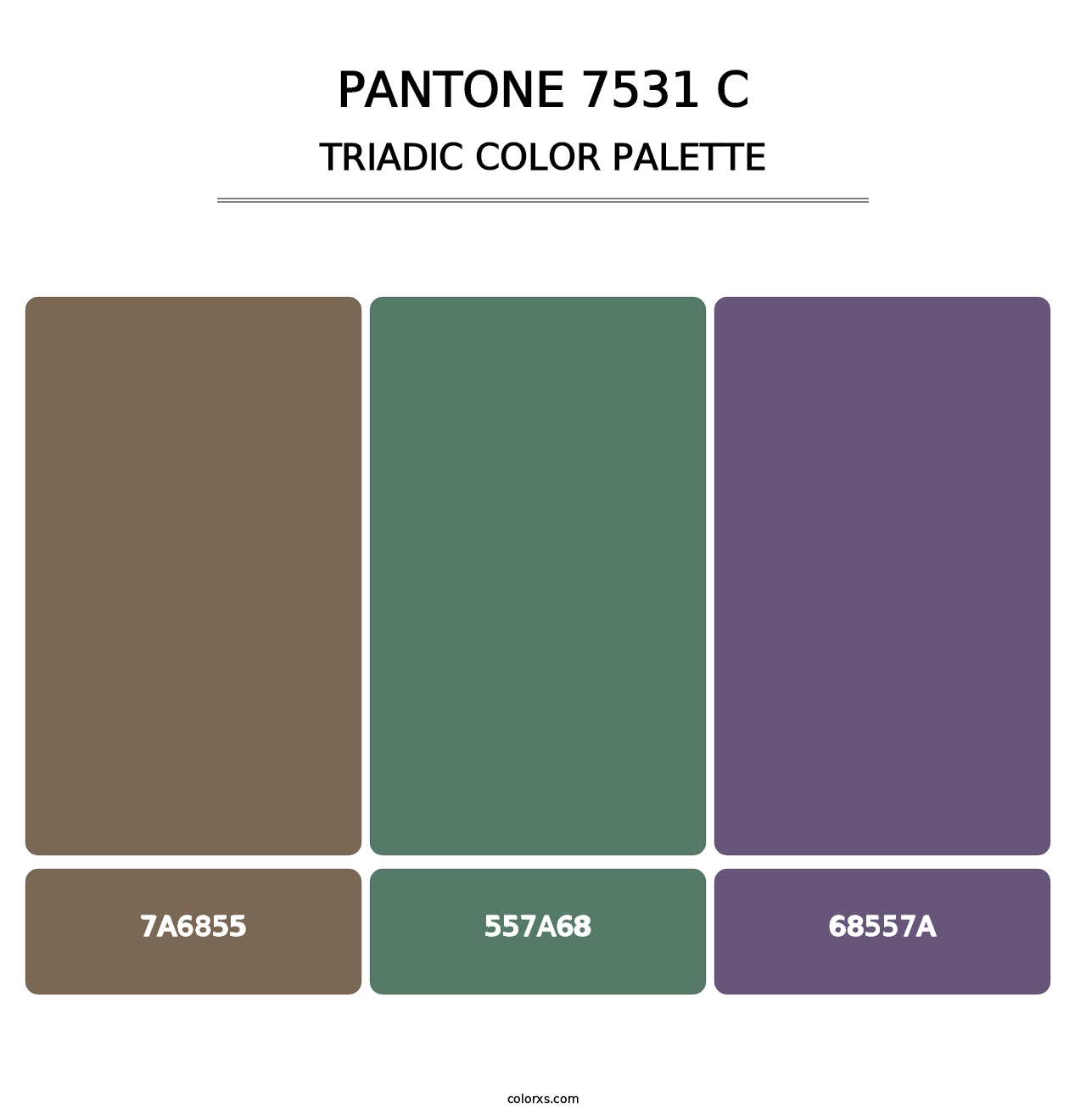 PANTONE 7531 C - Triadic Color Palette