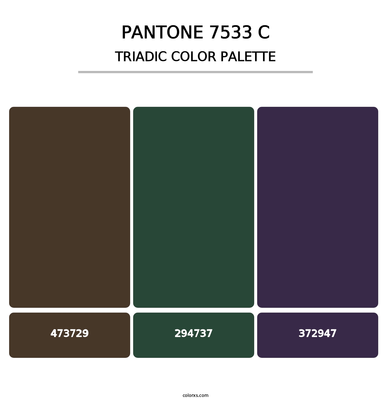 PANTONE 7533 C - Triadic Color Palette