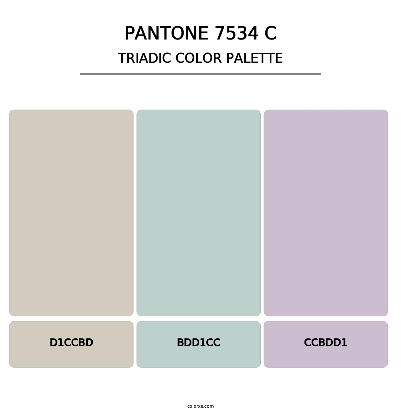 PANTONE 7534 C - Triadic Color Palette