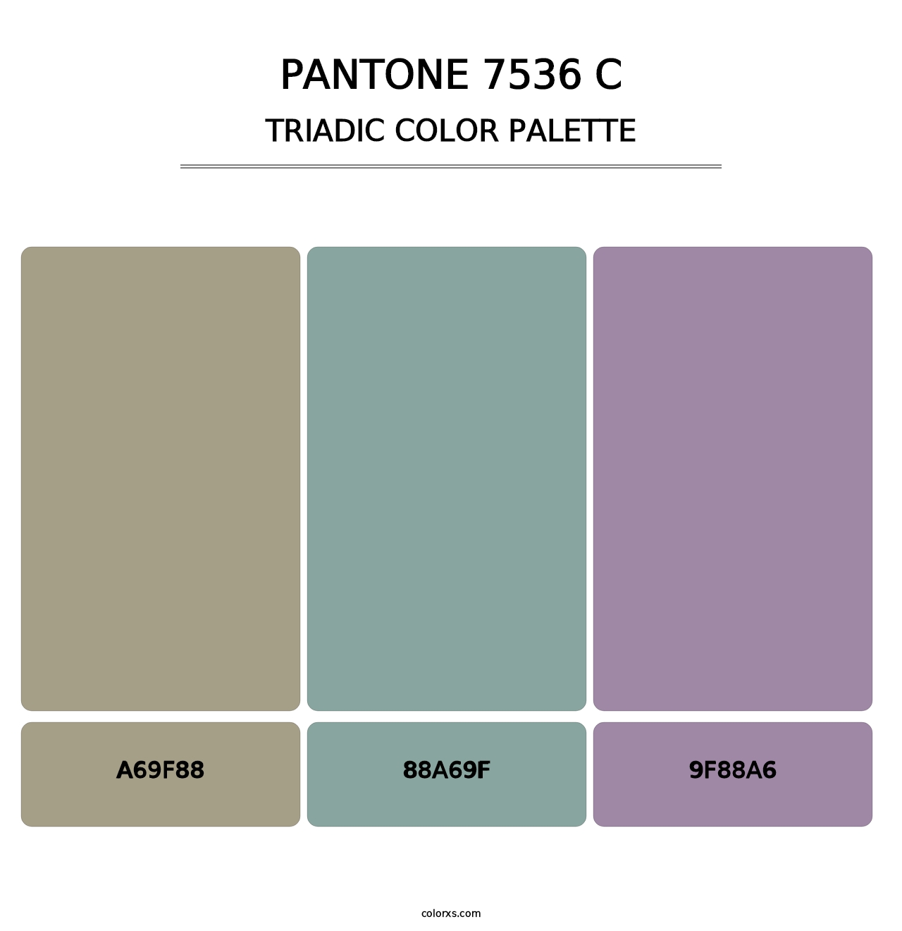 PANTONE 7536 C - Triadic Color Palette