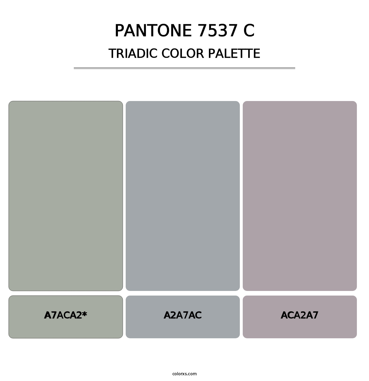 PANTONE 7537 C - Triadic Color Palette