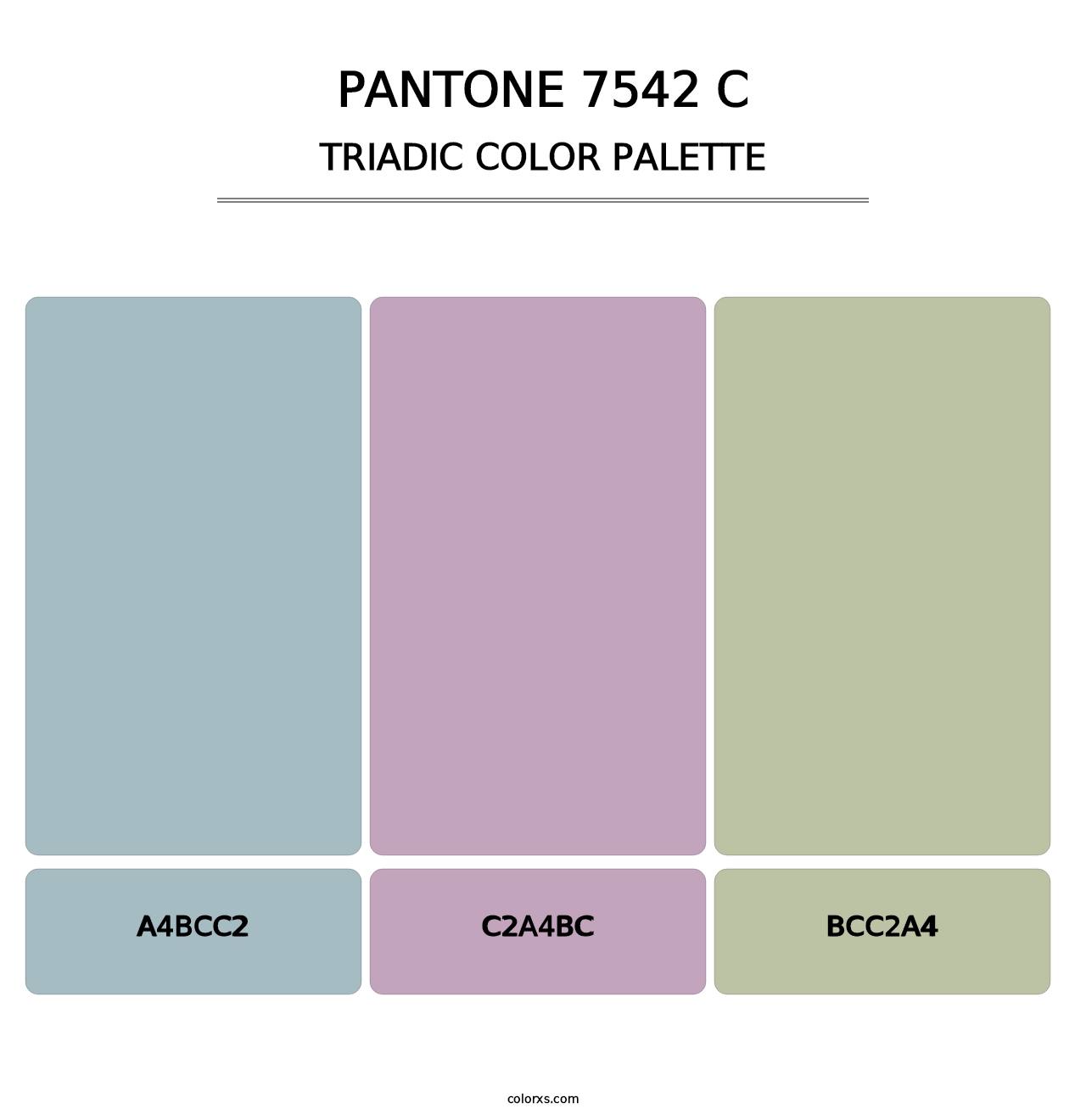 PANTONE 7542 C - Triadic Color Palette