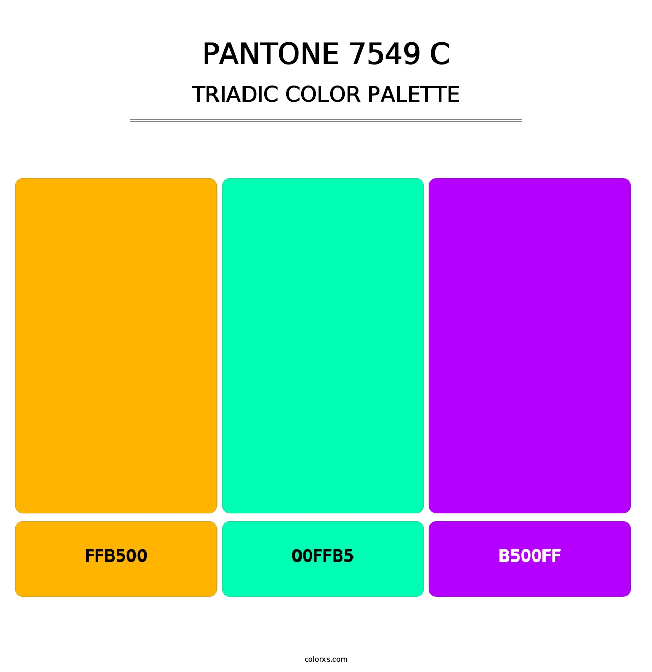PANTONE 7549 C - Triadic Color Palette