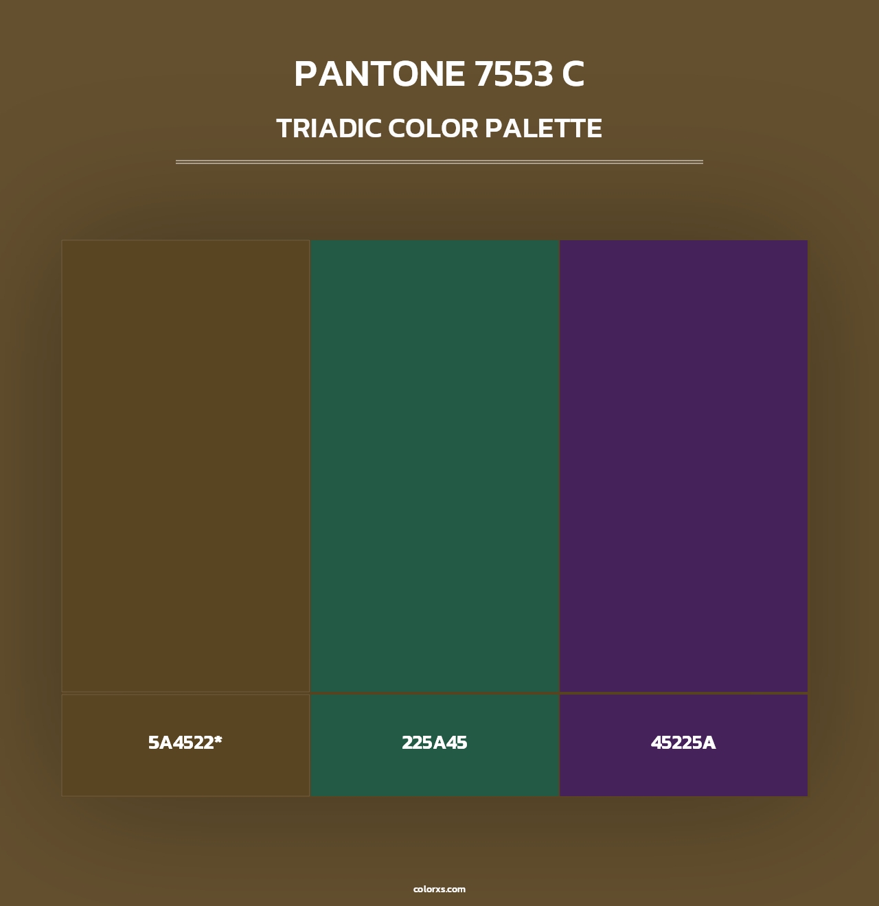 PANTONE 7553 C - Triadic Color Palette