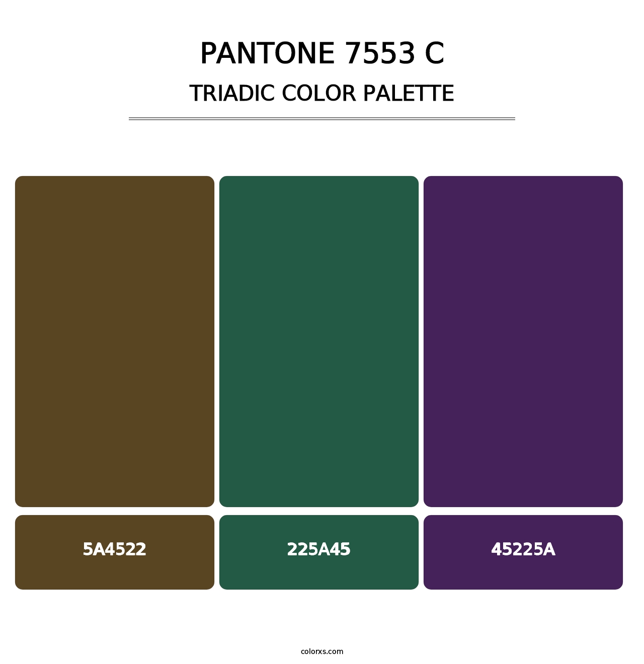 PANTONE 7553 C - Triadic Color Palette