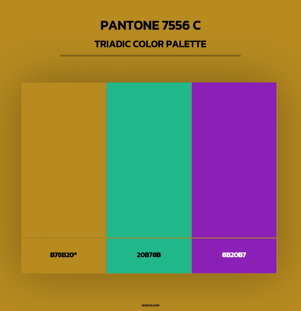 PANTONE 7556 C - Triadic Color Palette
