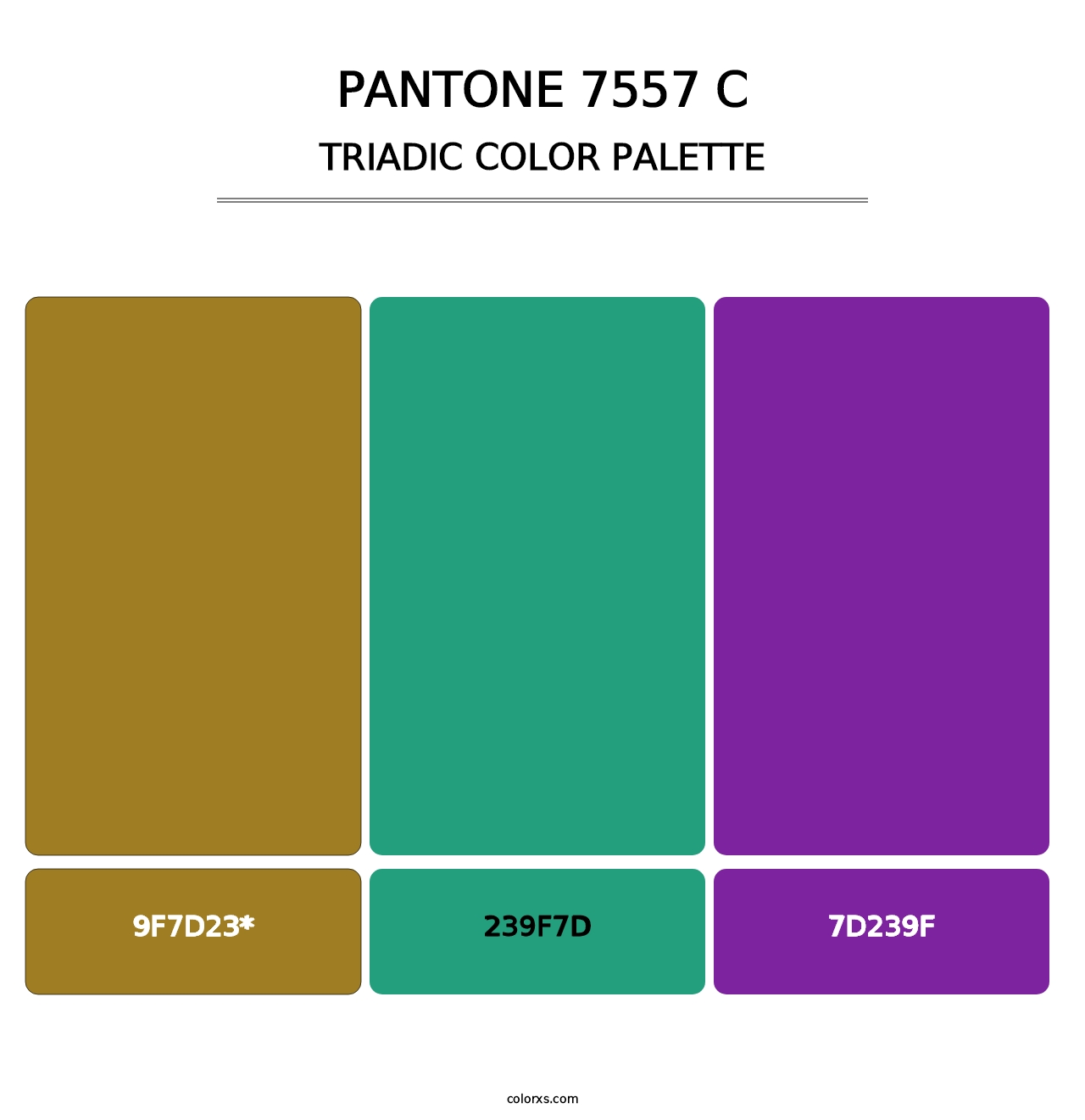 PANTONE 7557 C - Triadic Color Palette
