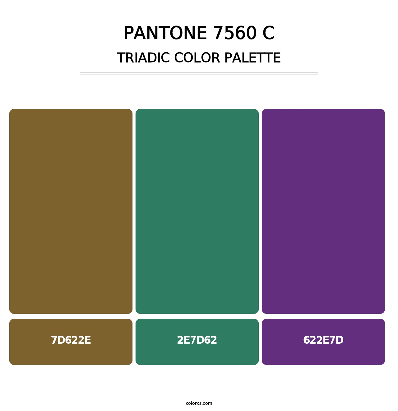 PANTONE 7560 C - Triadic Color Palette