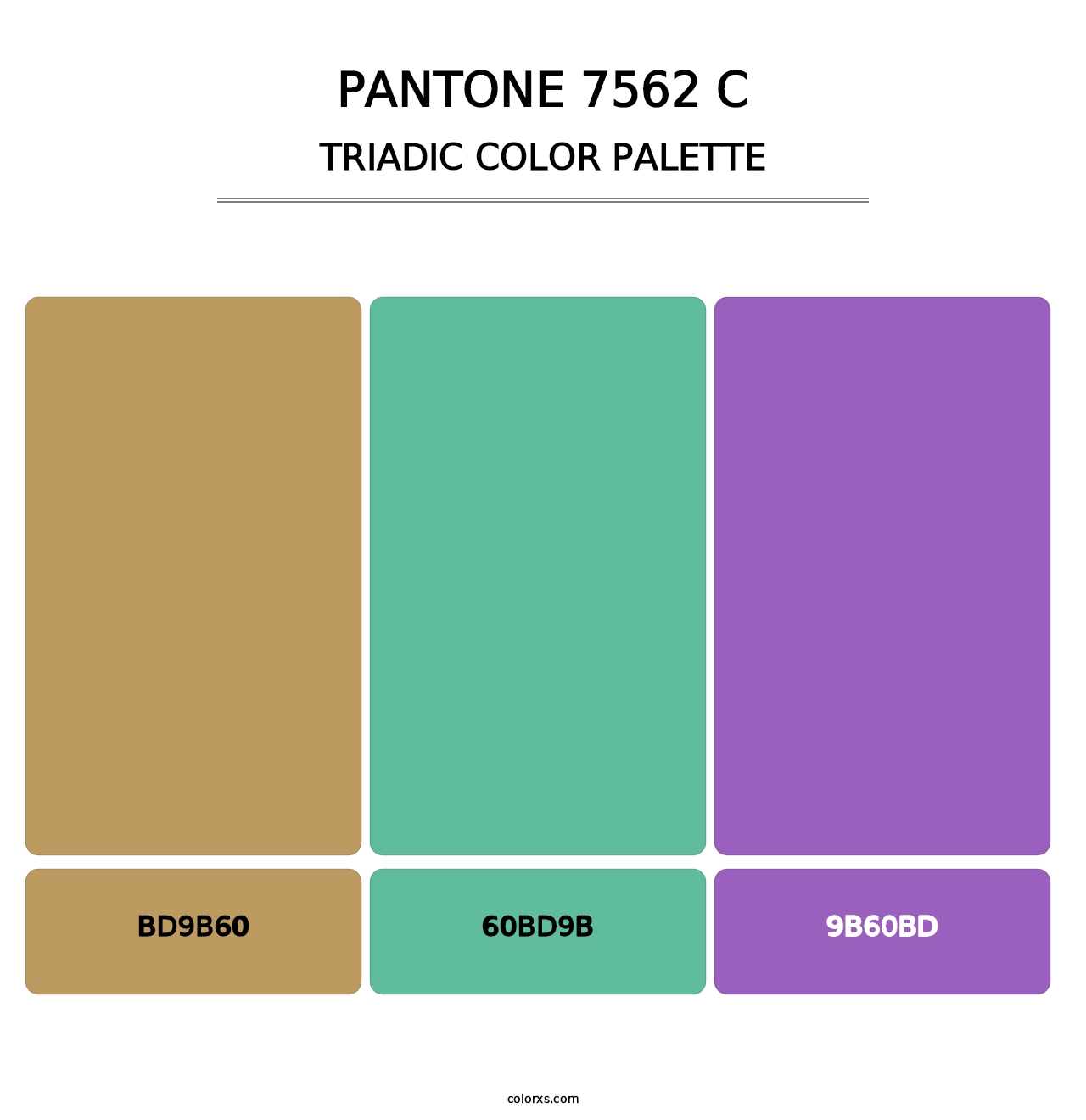 PANTONE 7562 C - Triadic Color Palette