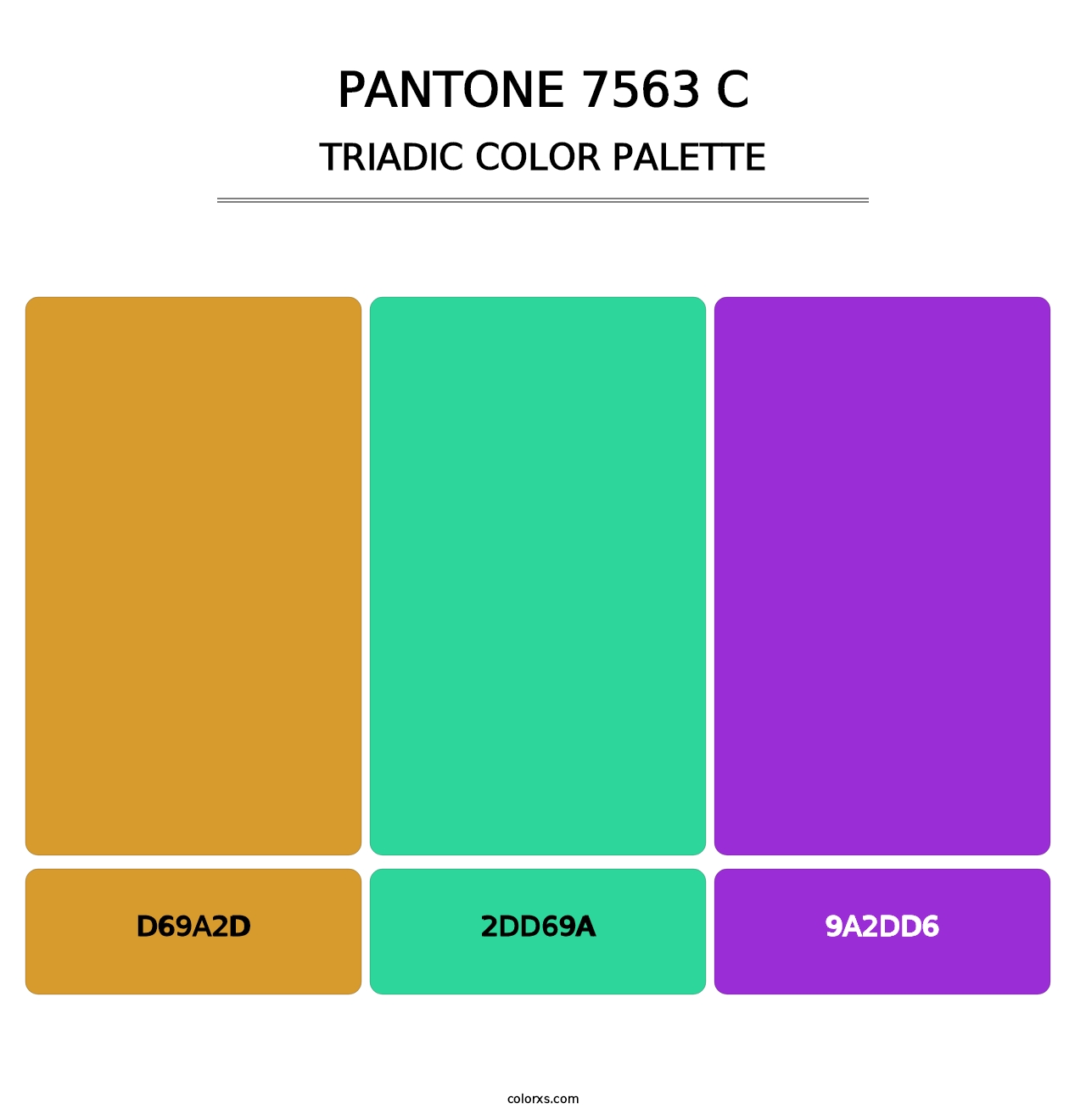 PANTONE 7563 C - Triadic Color Palette