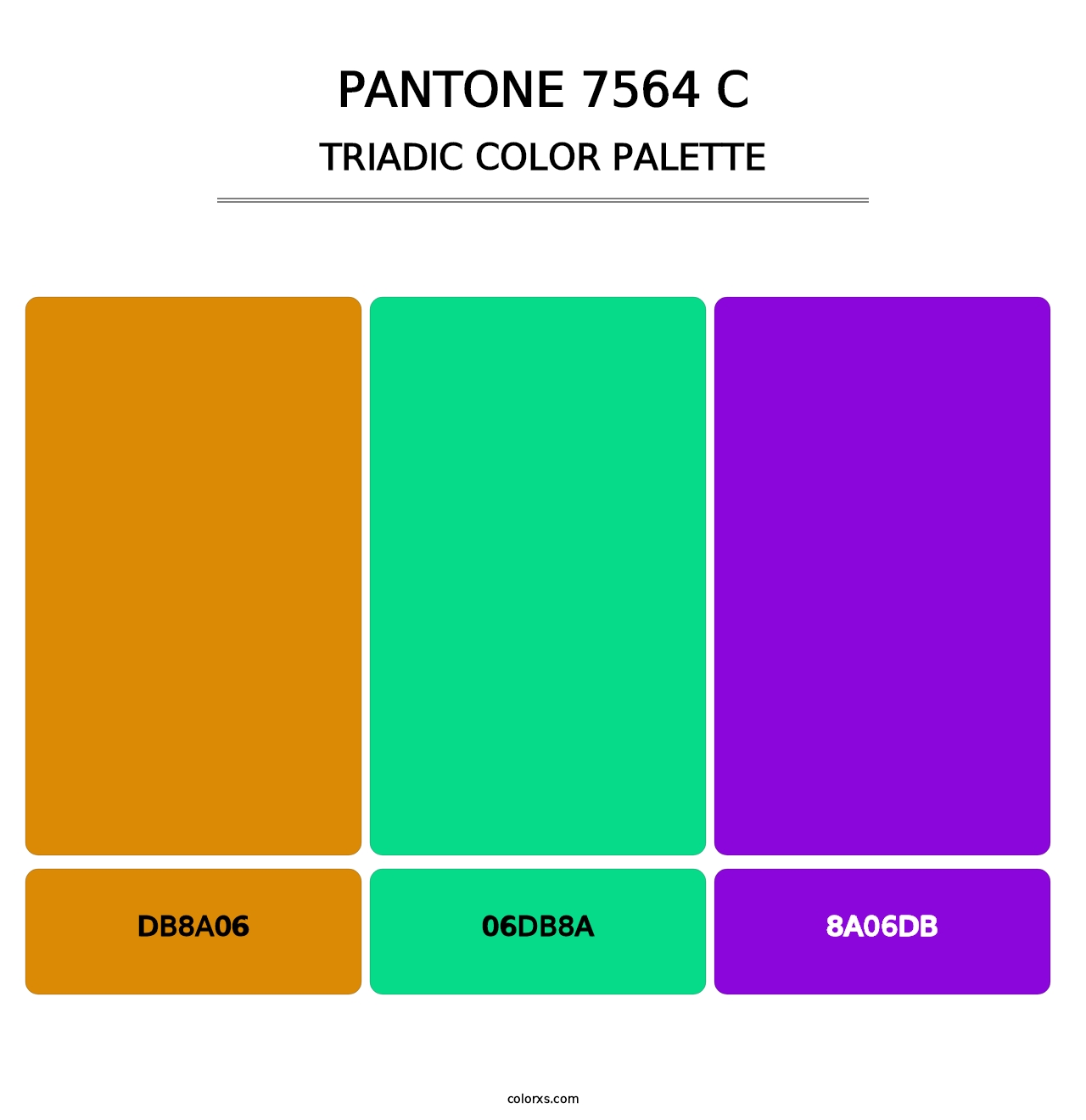 PANTONE 7564 C - Triadic Color Palette