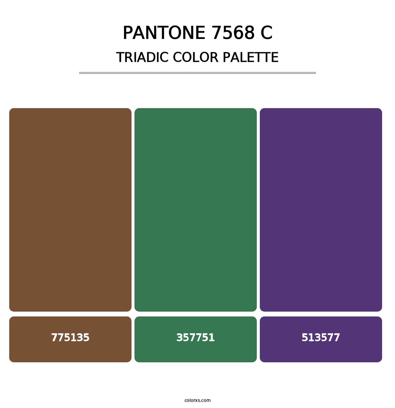 PANTONE 7568 C - Triadic Color Palette