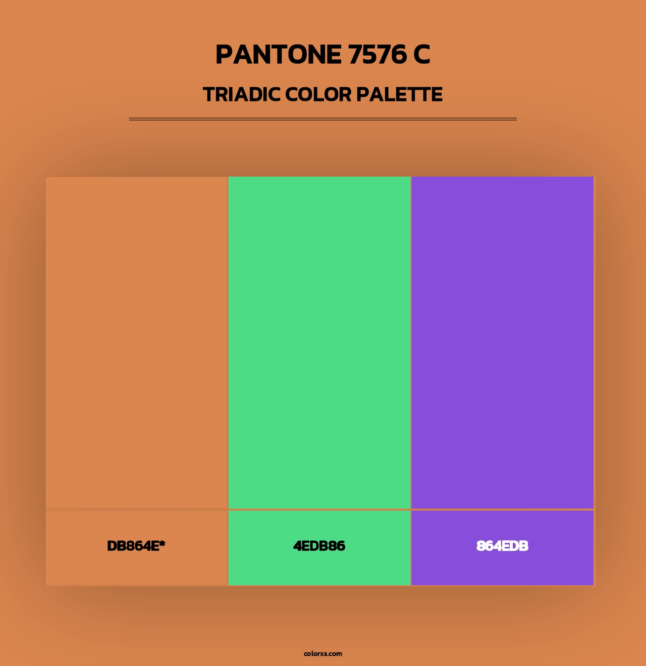 PANTONE 7576 C - Triadic Color Palette