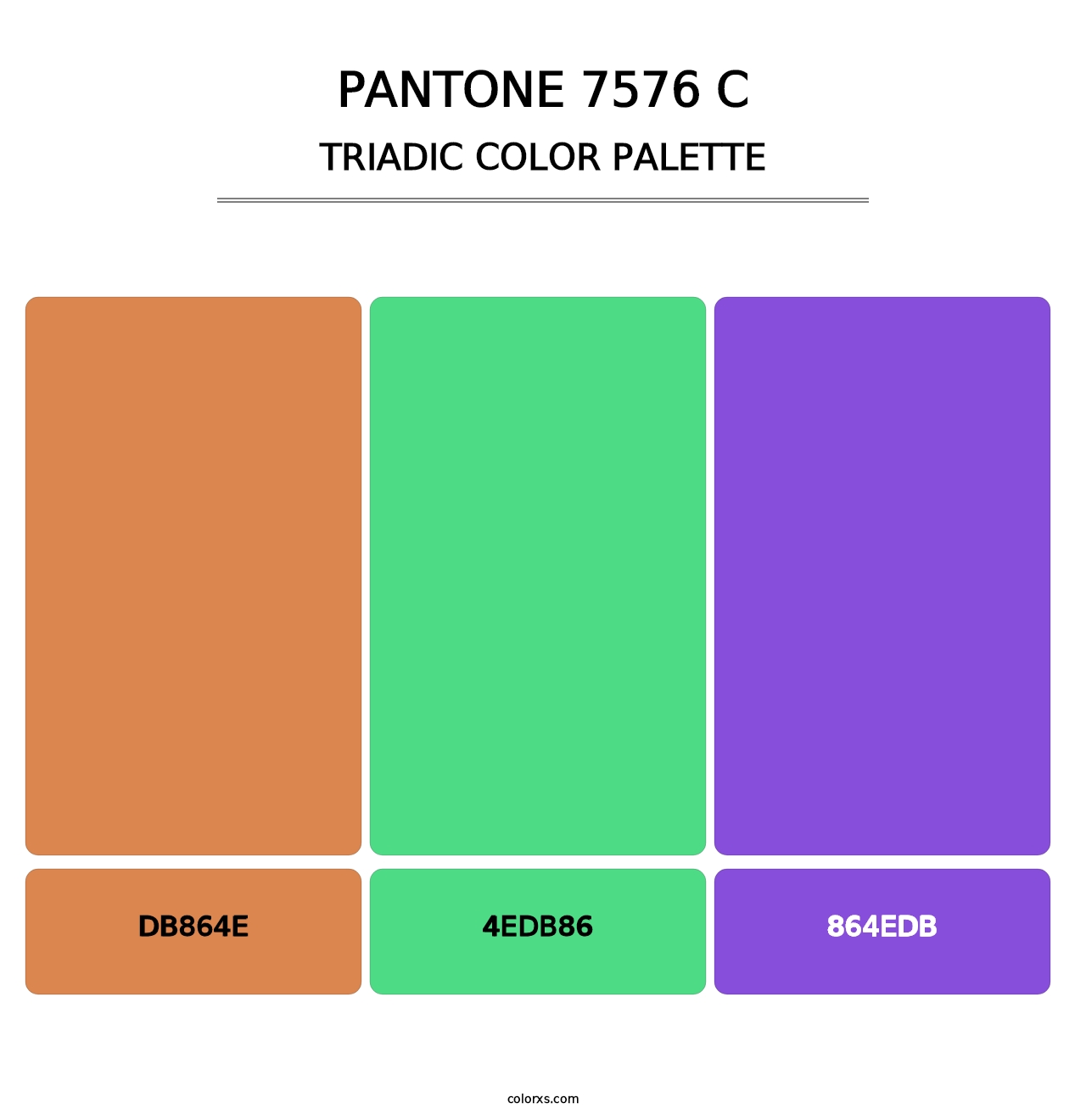 PANTONE 7576 C - Triadic Color Palette