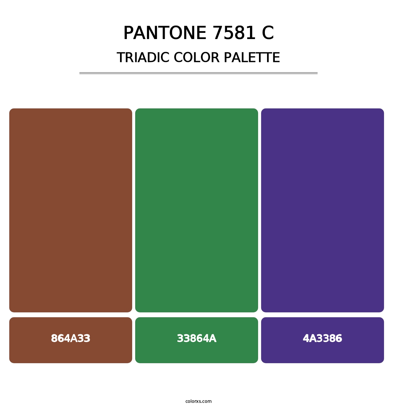 PANTONE 7581 C - Triadic Color Palette