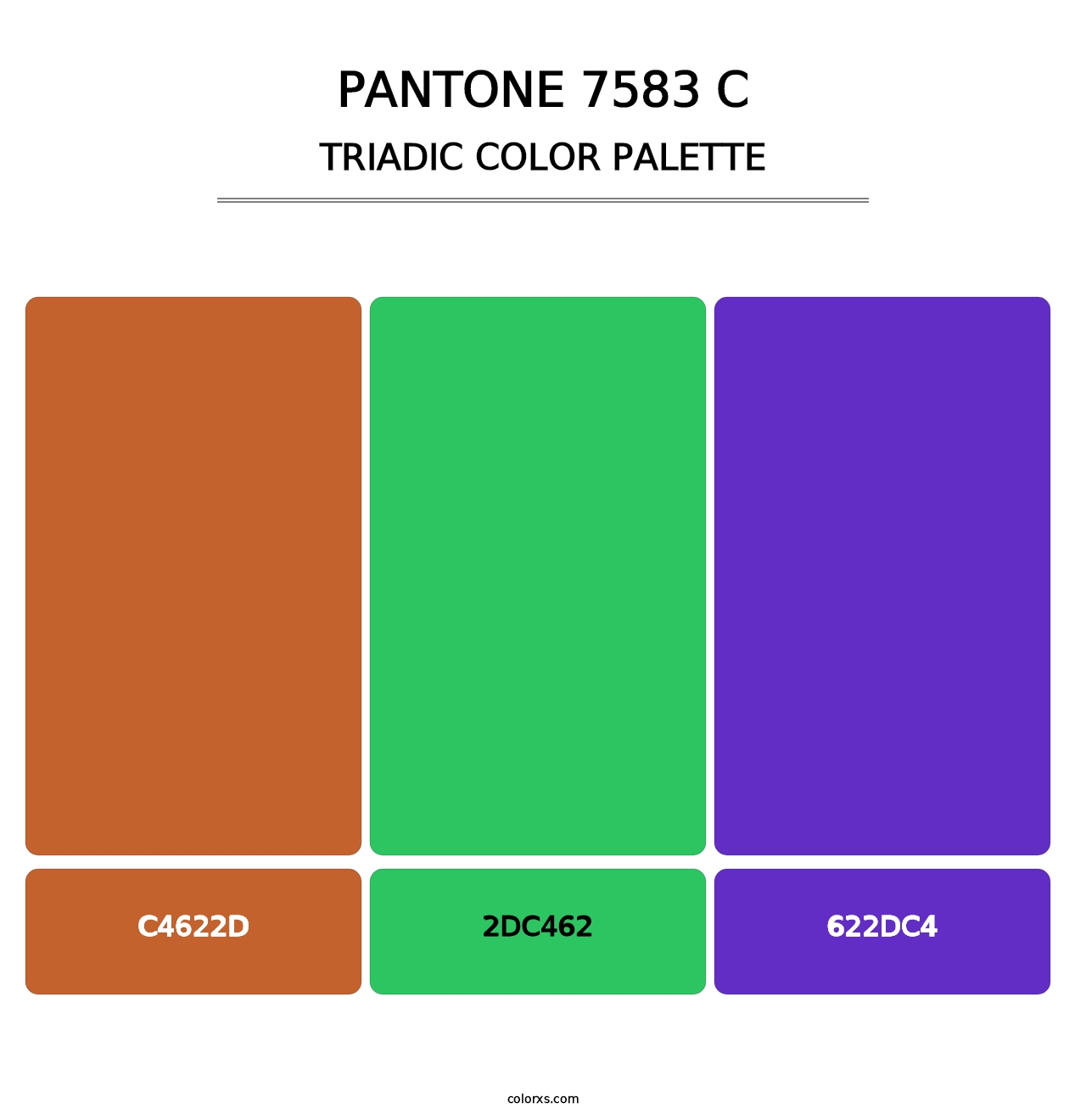 PANTONE 7583 C - Triadic Color Palette
