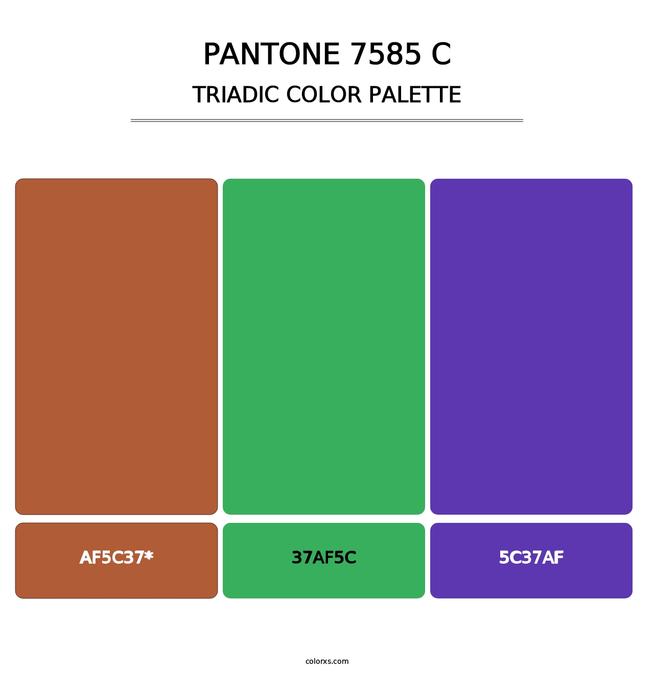 PANTONE 7585 C - Triadic Color Palette