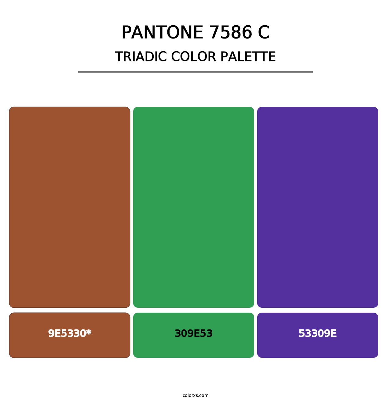 PANTONE 7586 C - Triadic Color Palette