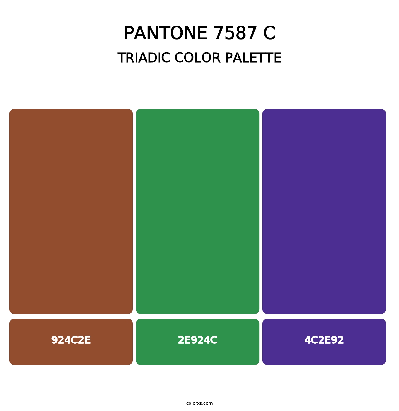 PANTONE 7587 C - Triadic Color Palette
