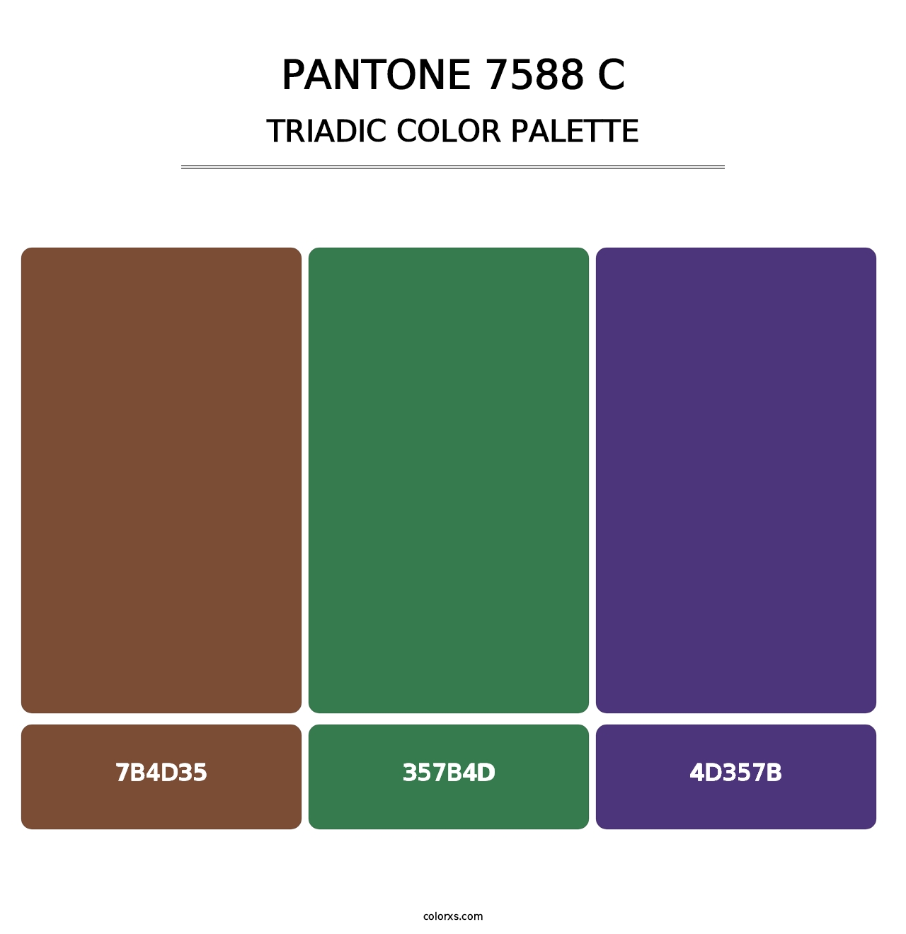 PANTONE 7588 C - Triadic Color Palette