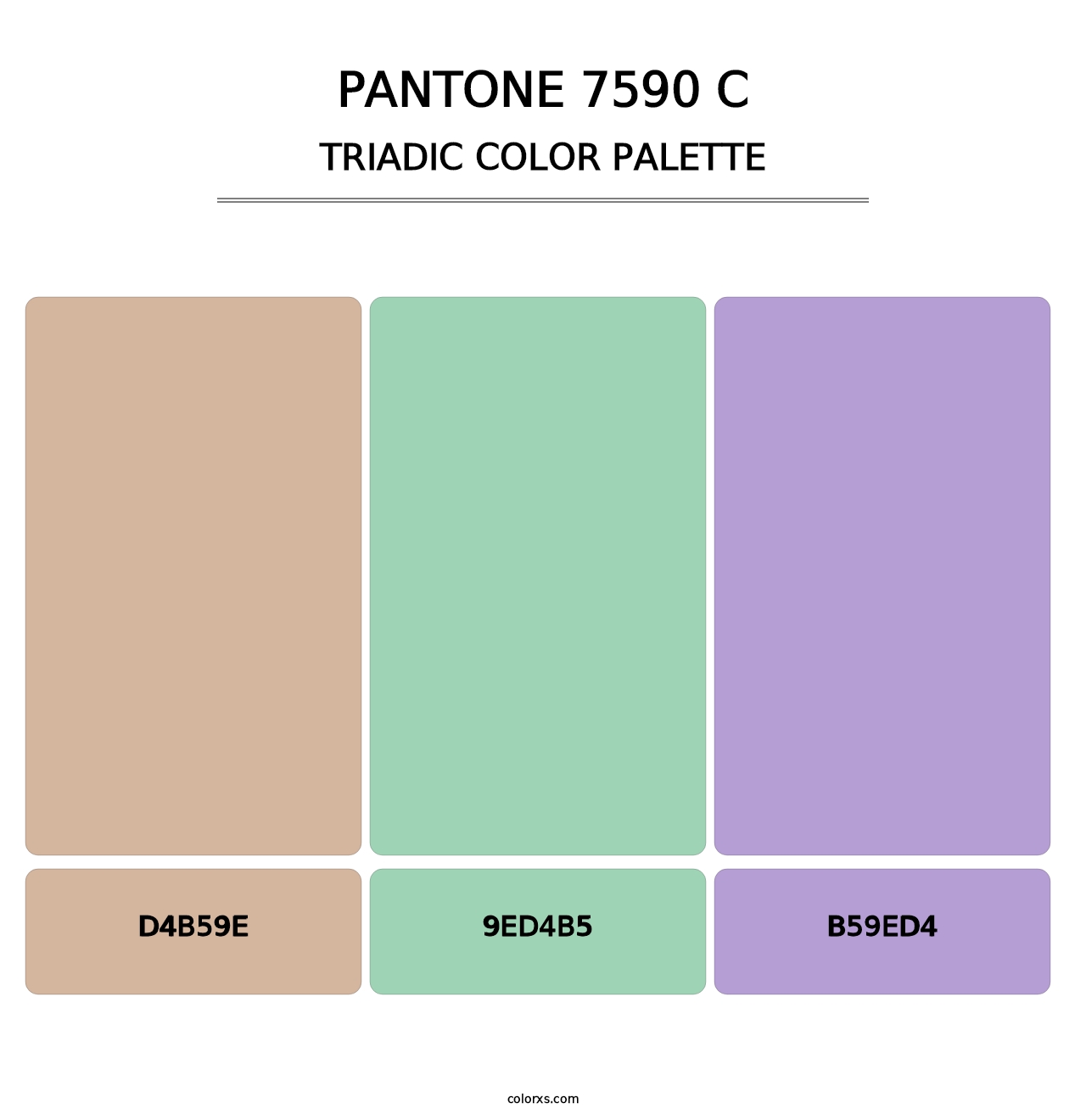 PANTONE 7590 C - Triadic Color Palette