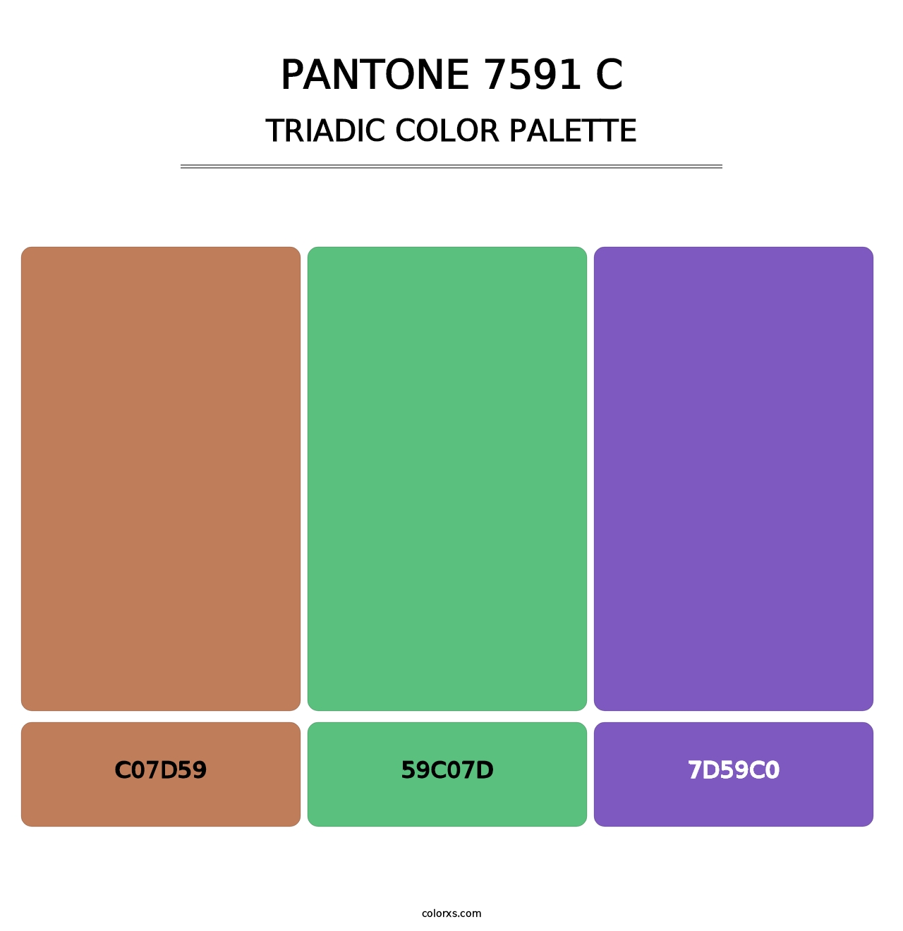 PANTONE 7591 C - Triadic Color Palette