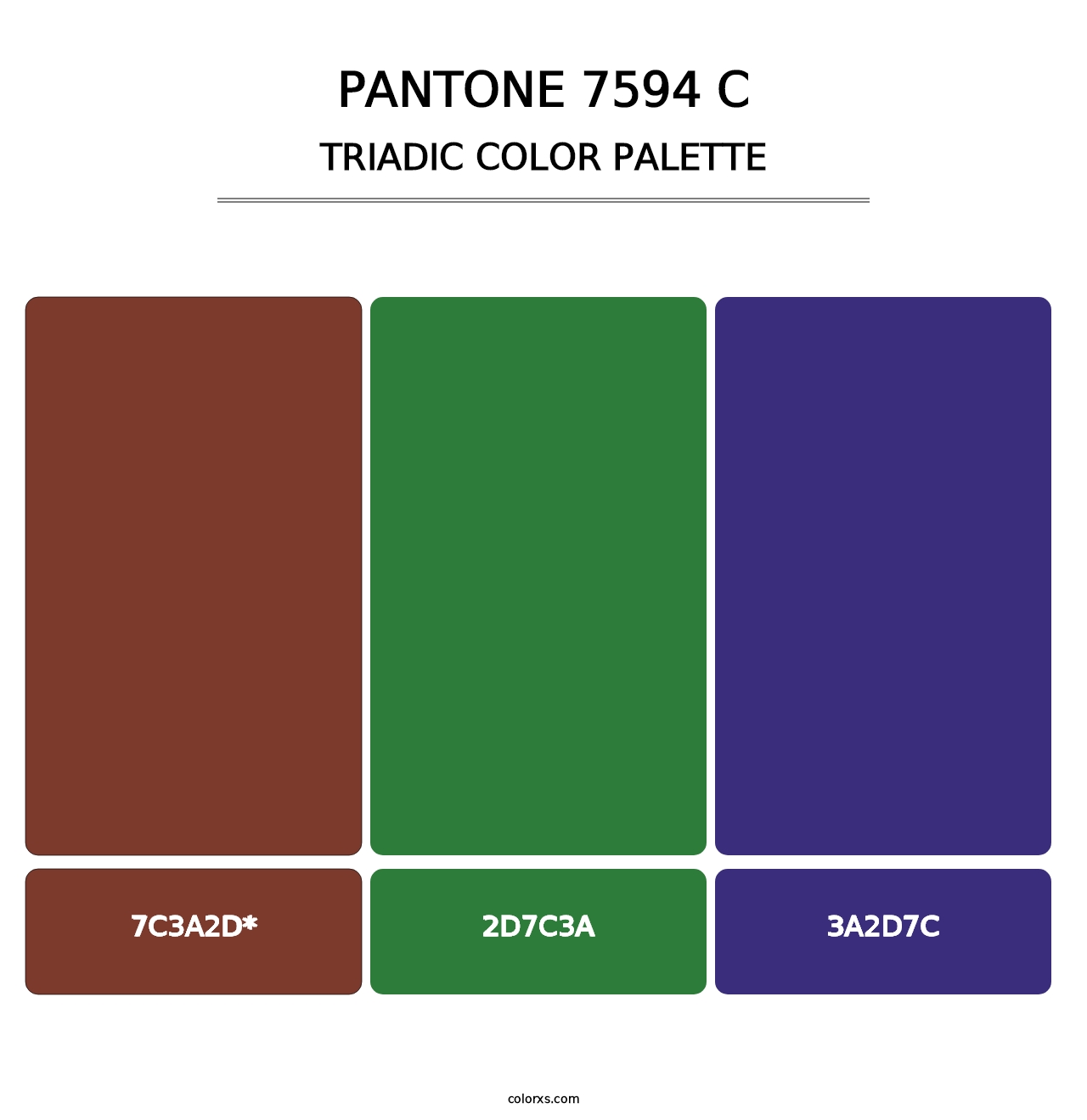 PANTONE 7594 C - Triadic Color Palette