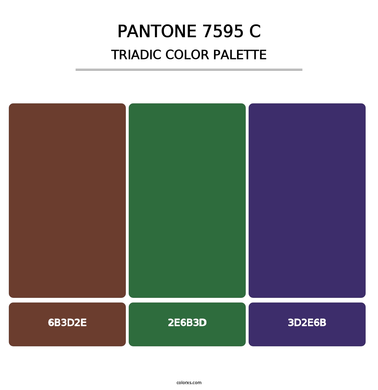 PANTONE 7595 C - Triadic Color Palette