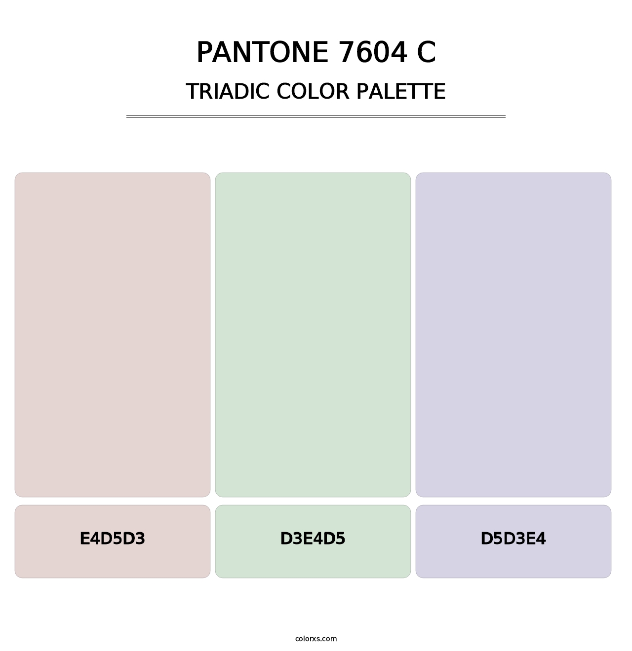 PANTONE 7604 C - Triadic Color Palette