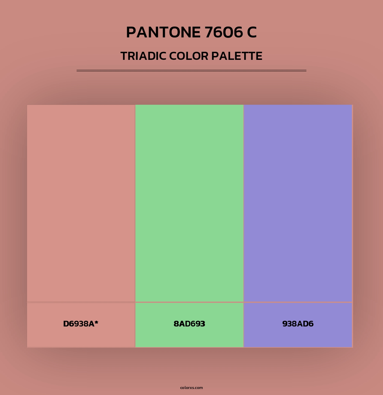 PANTONE 7606 C - Triadic Color Palette