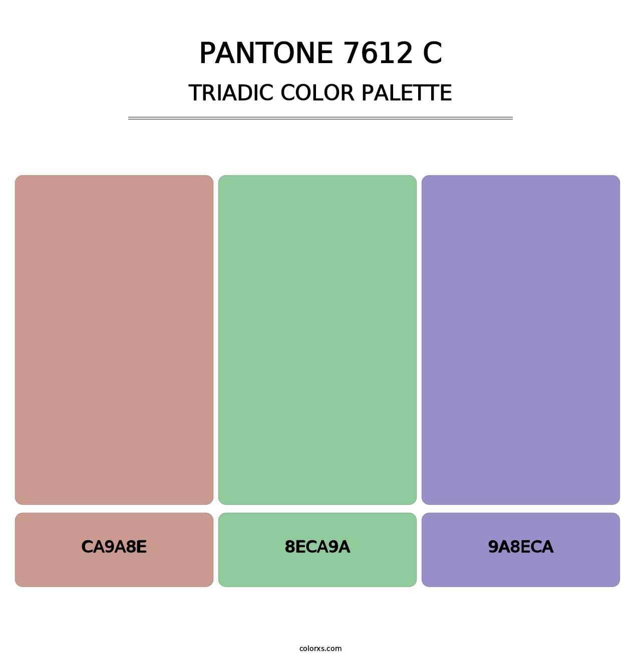 PANTONE 7612 C - Triadic Color Palette