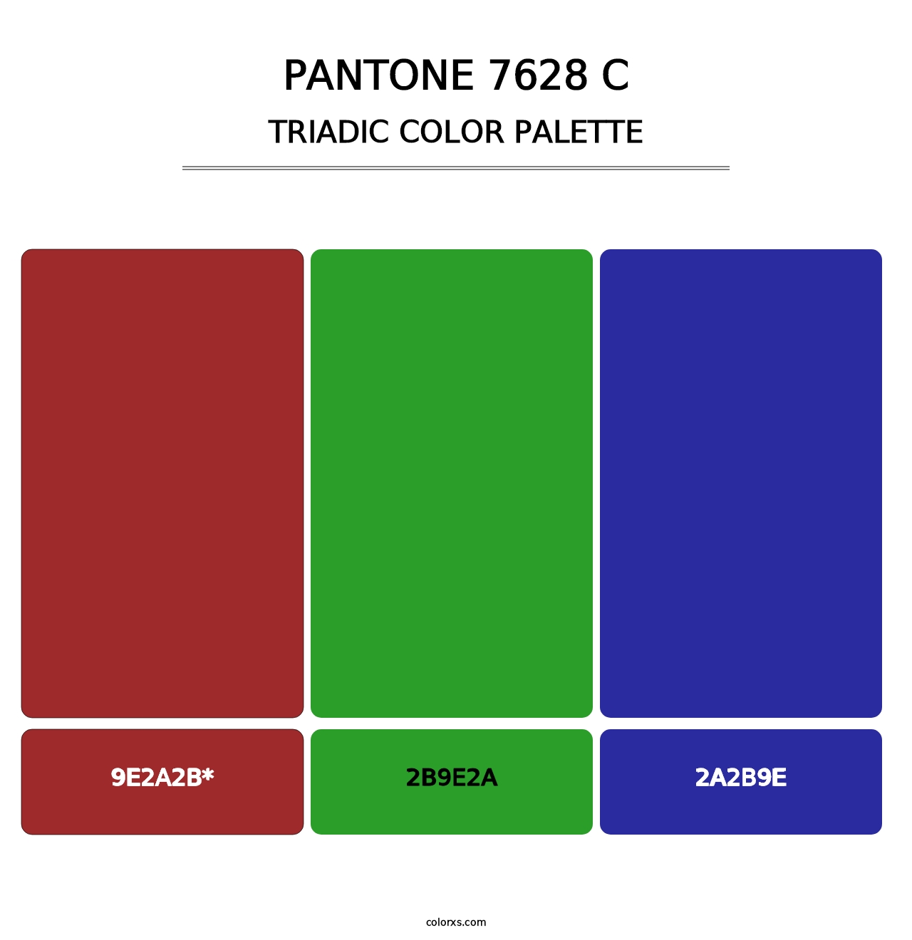 PANTONE 7628 C - Triadic Color Palette