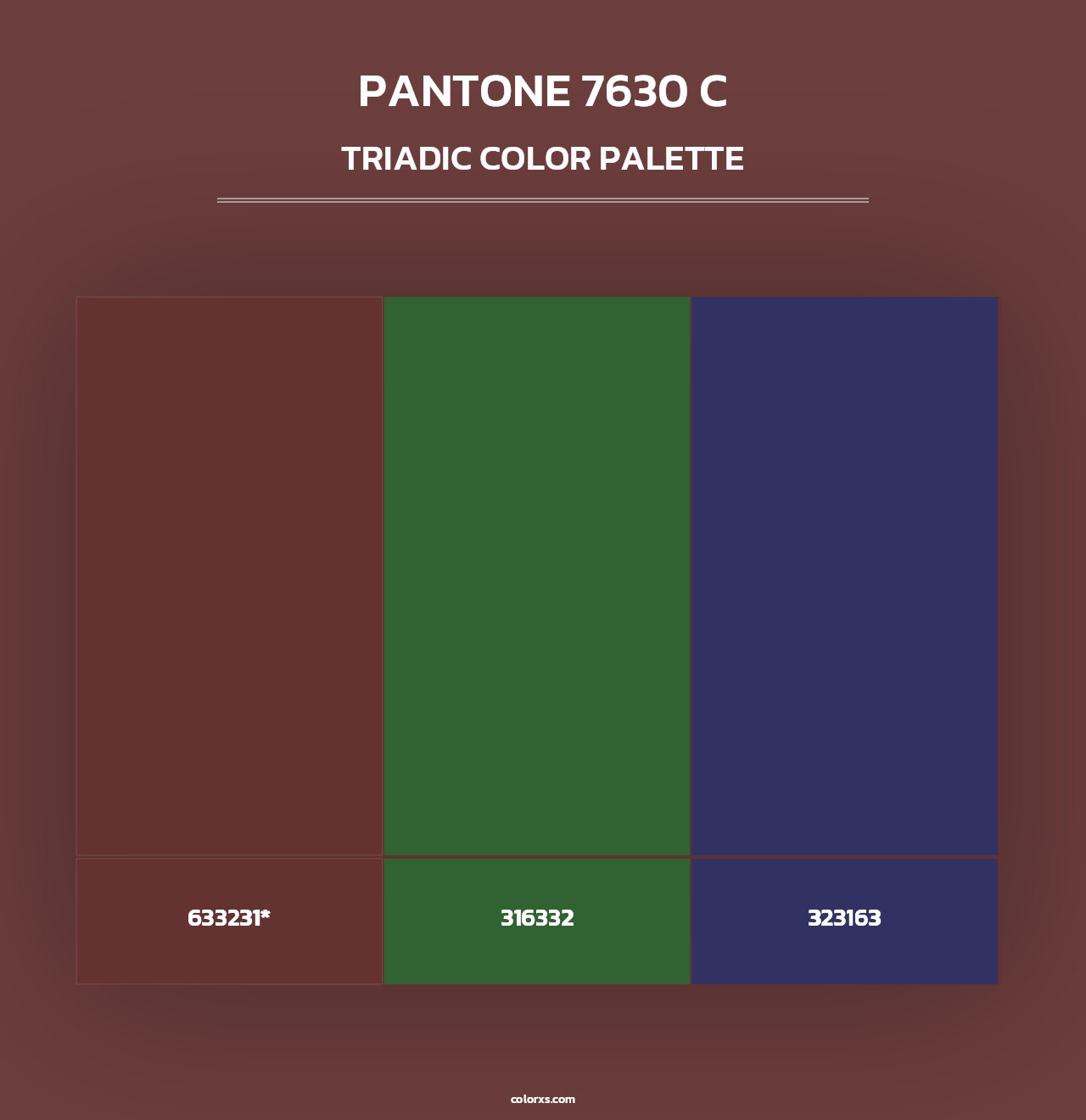 PANTONE 7630 C - Triadic Color Palette