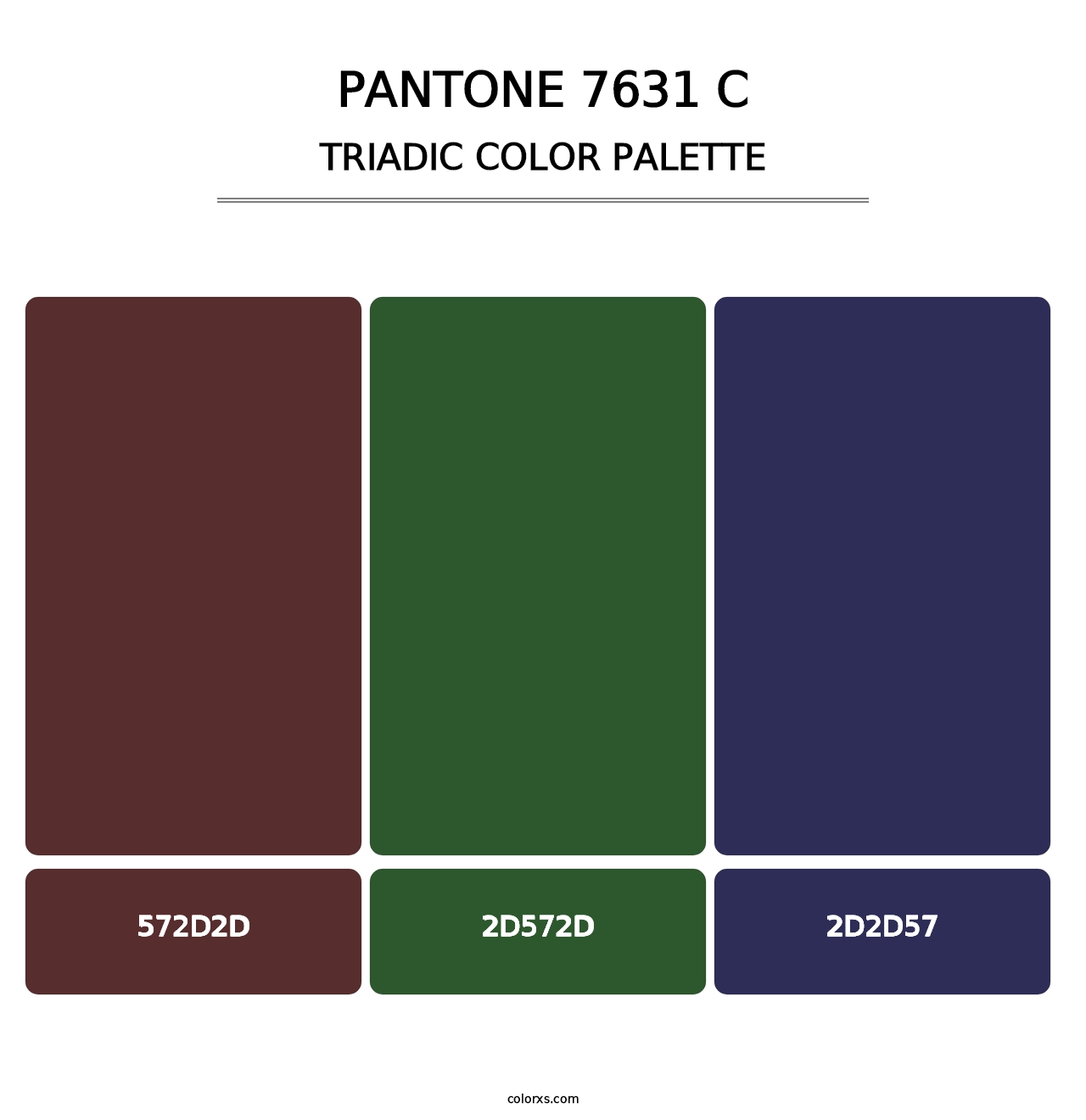 PANTONE 7631 C - Triadic Color Palette