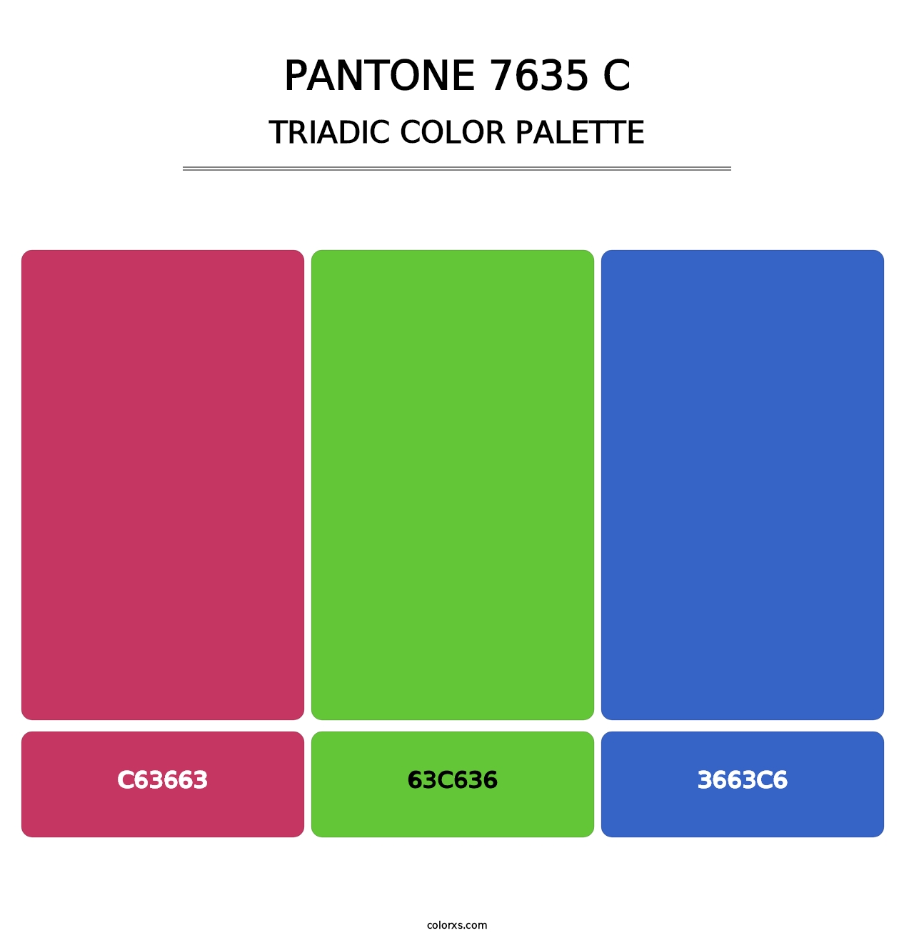 PANTONE 7635 C - Triadic Color Palette