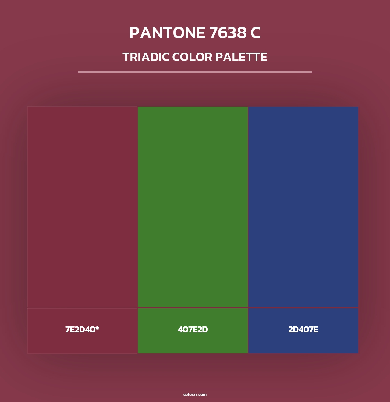 PANTONE 7638 C - Triadic Color Palette