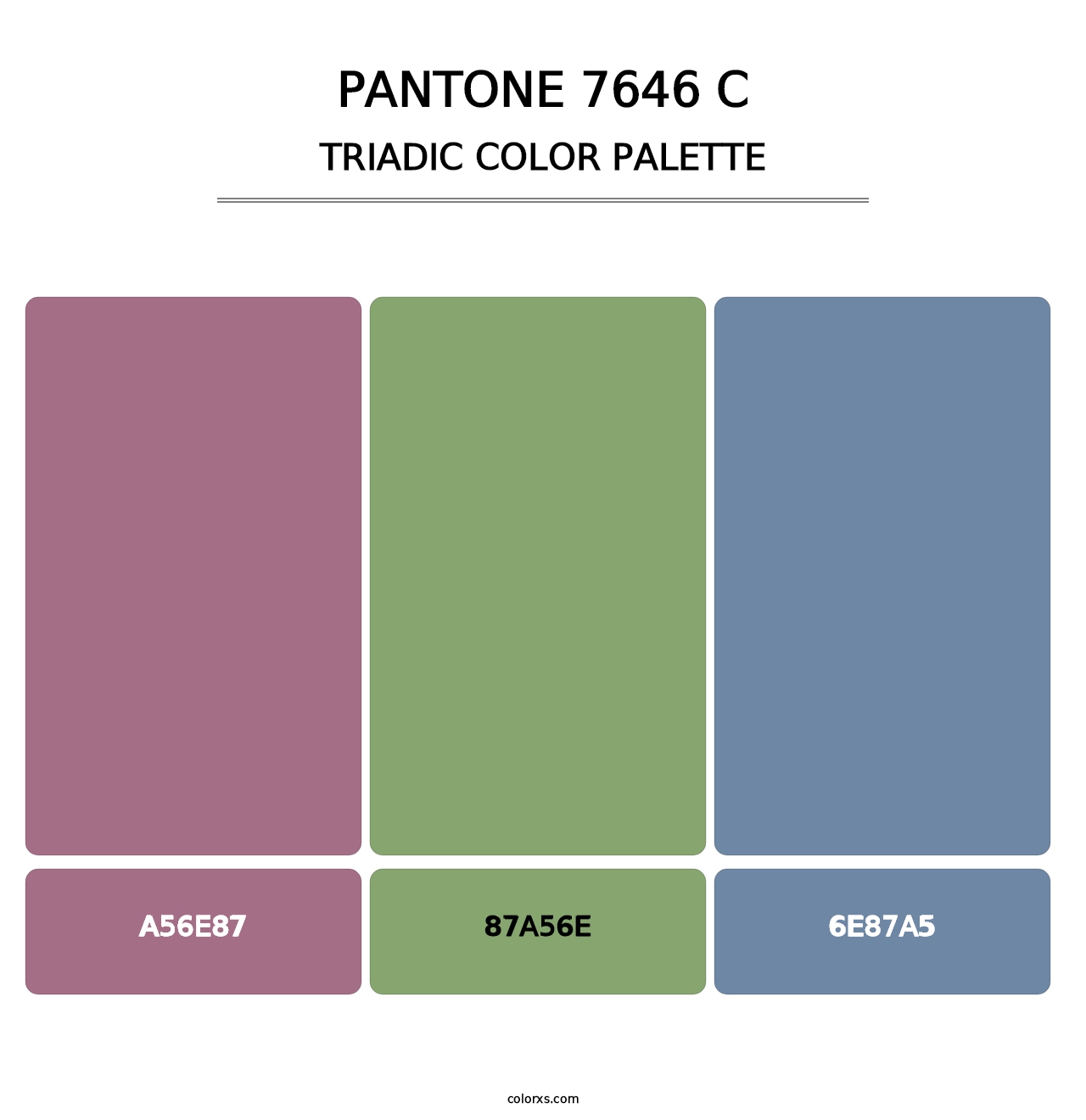 PANTONE 7646 C - Triadic Color Palette