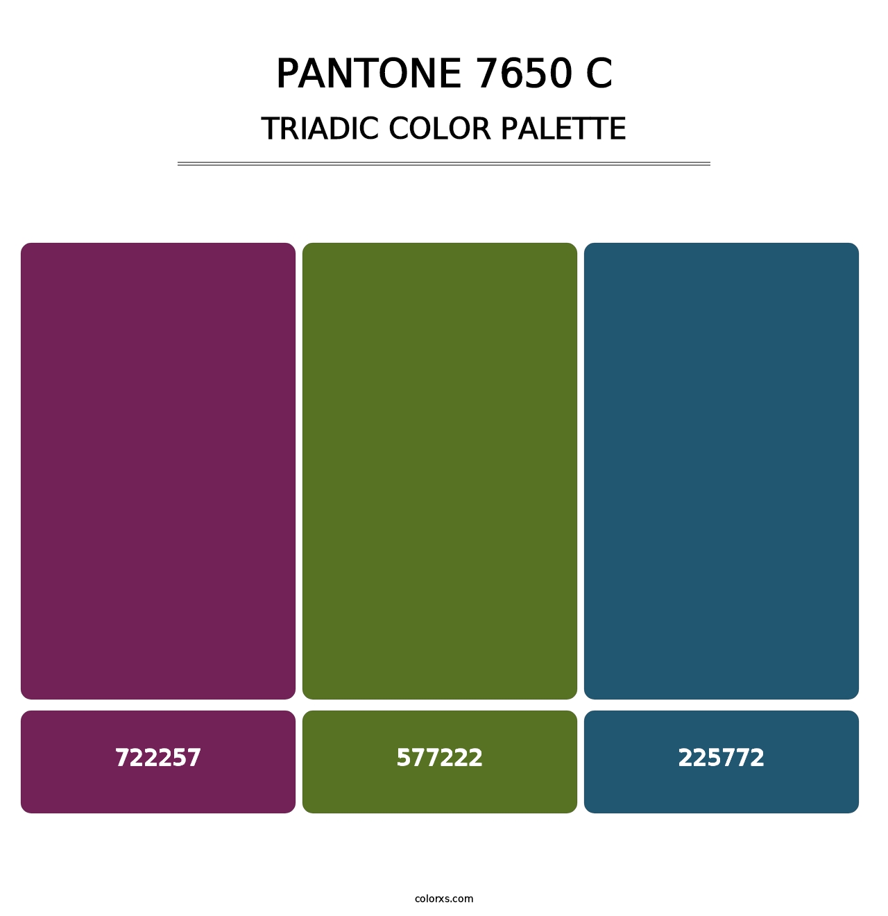 PANTONE 7650 C - Triadic Color Palette